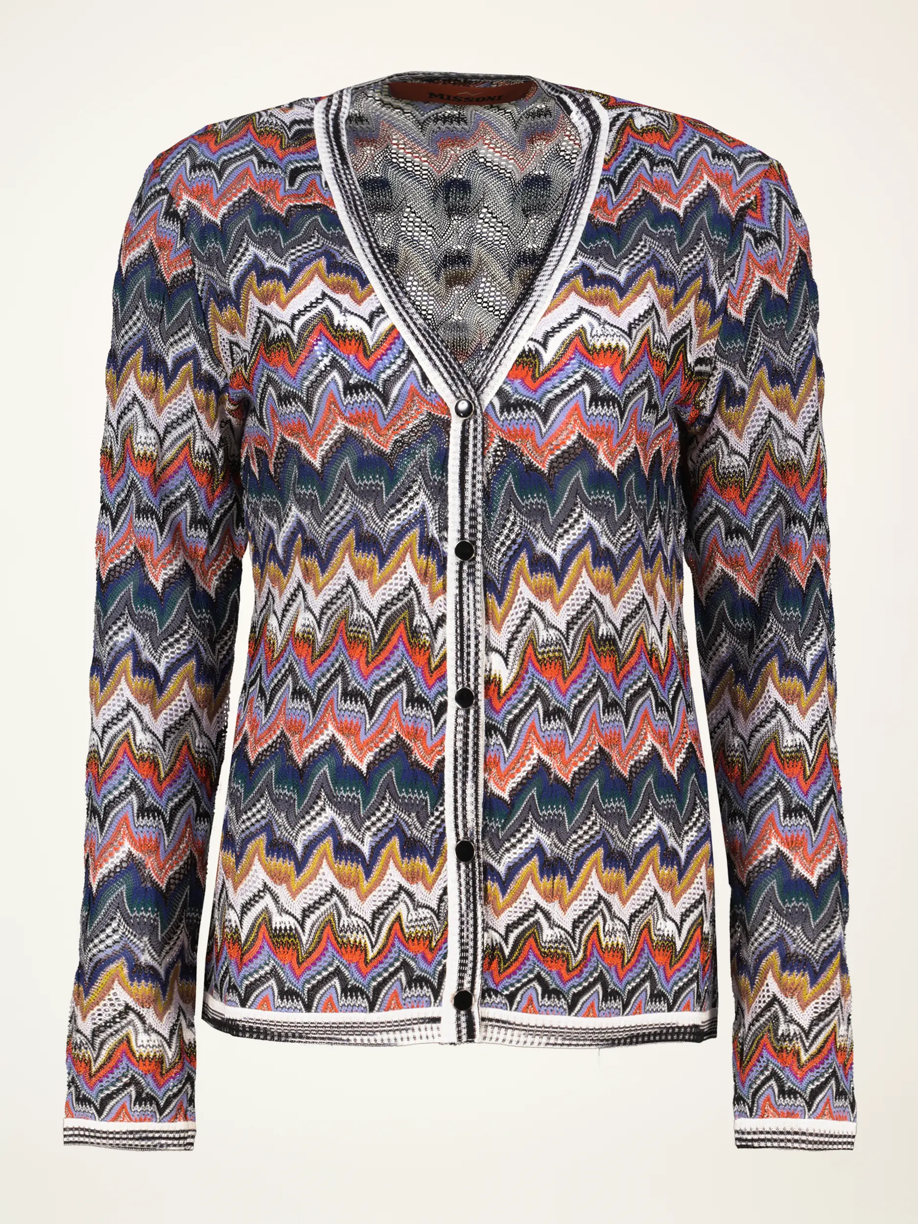 Gemusterte Strickjacke mit Glitzer - Artikelansicht - Farbe: Blau