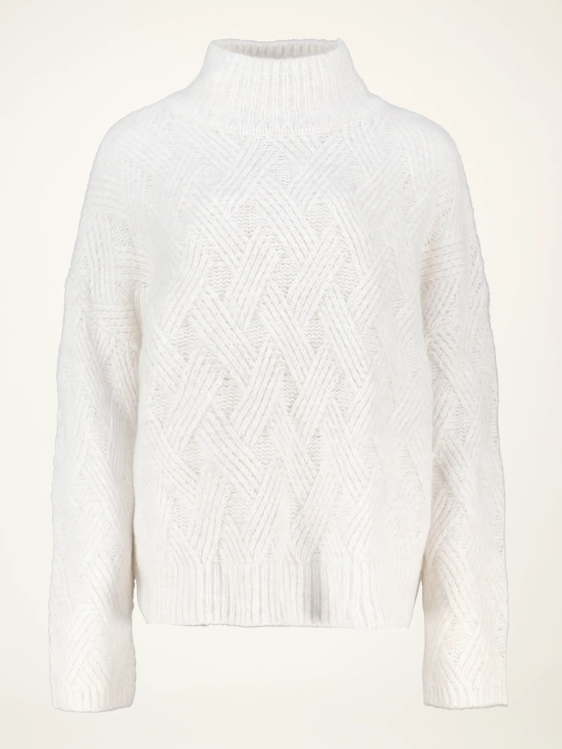 Pullover aus Kaschmir-Mix langarm - Artikelansicht - Farbe: Creme