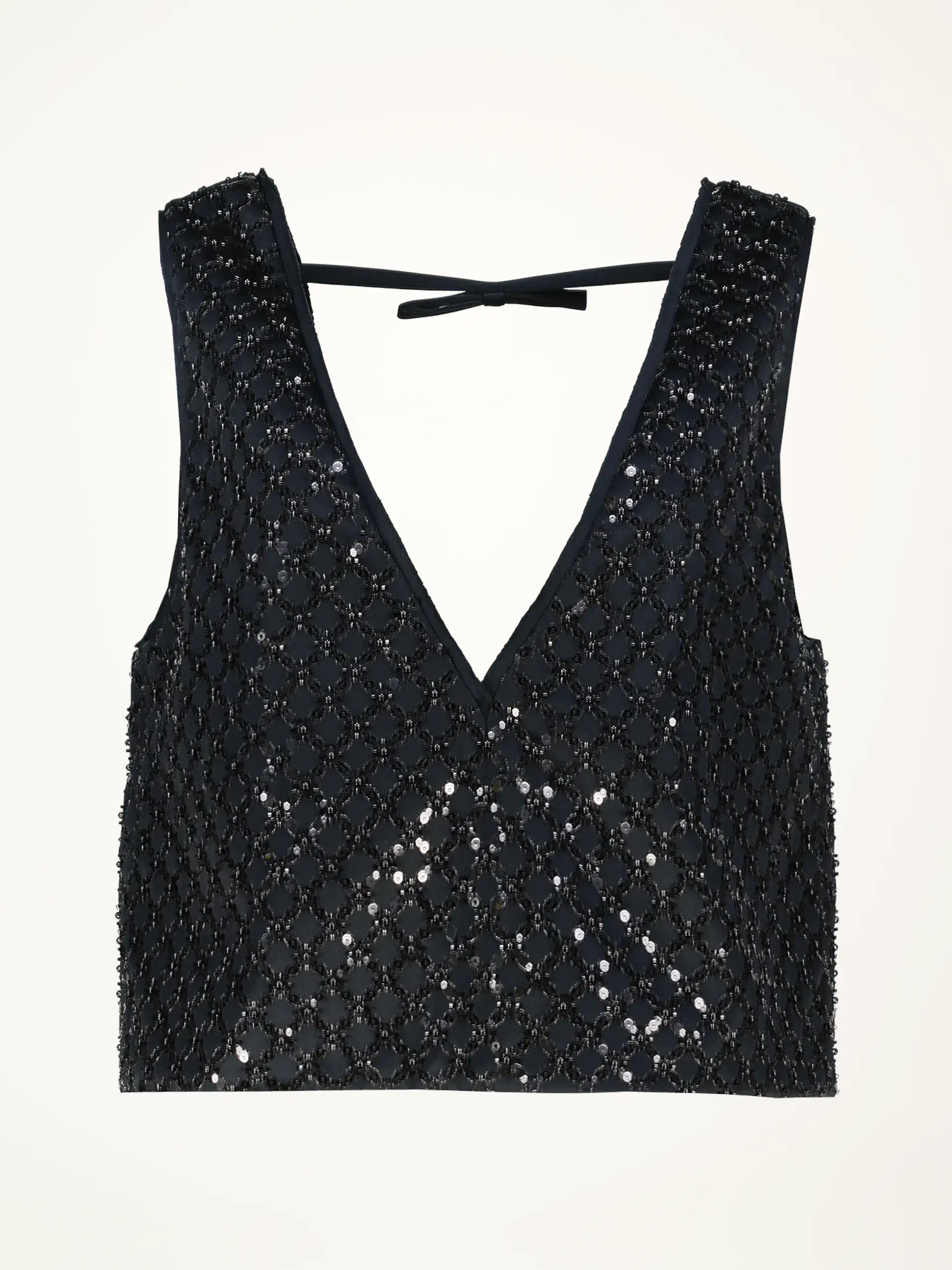 Top mit Pailletten - Artikelansicht - Farbe: Schwarz