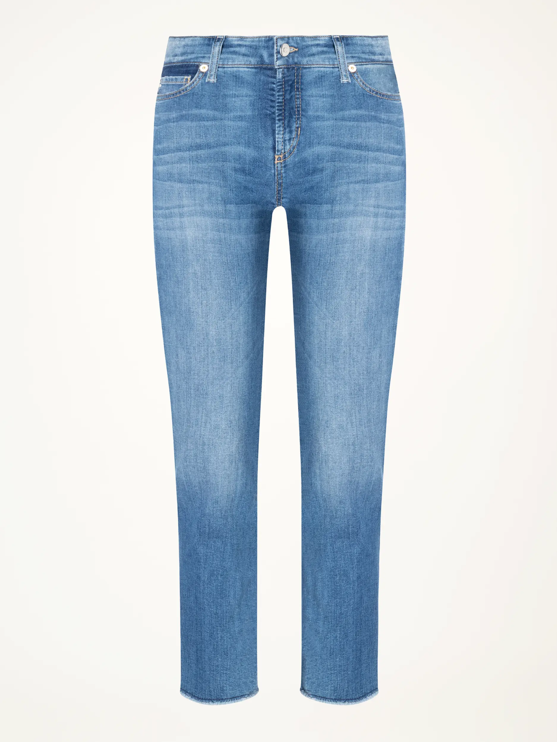 Mid Waist Slim Fit Cropped Jeans 'Piper Cropped' - Artikelansicht - Farbe: Blau