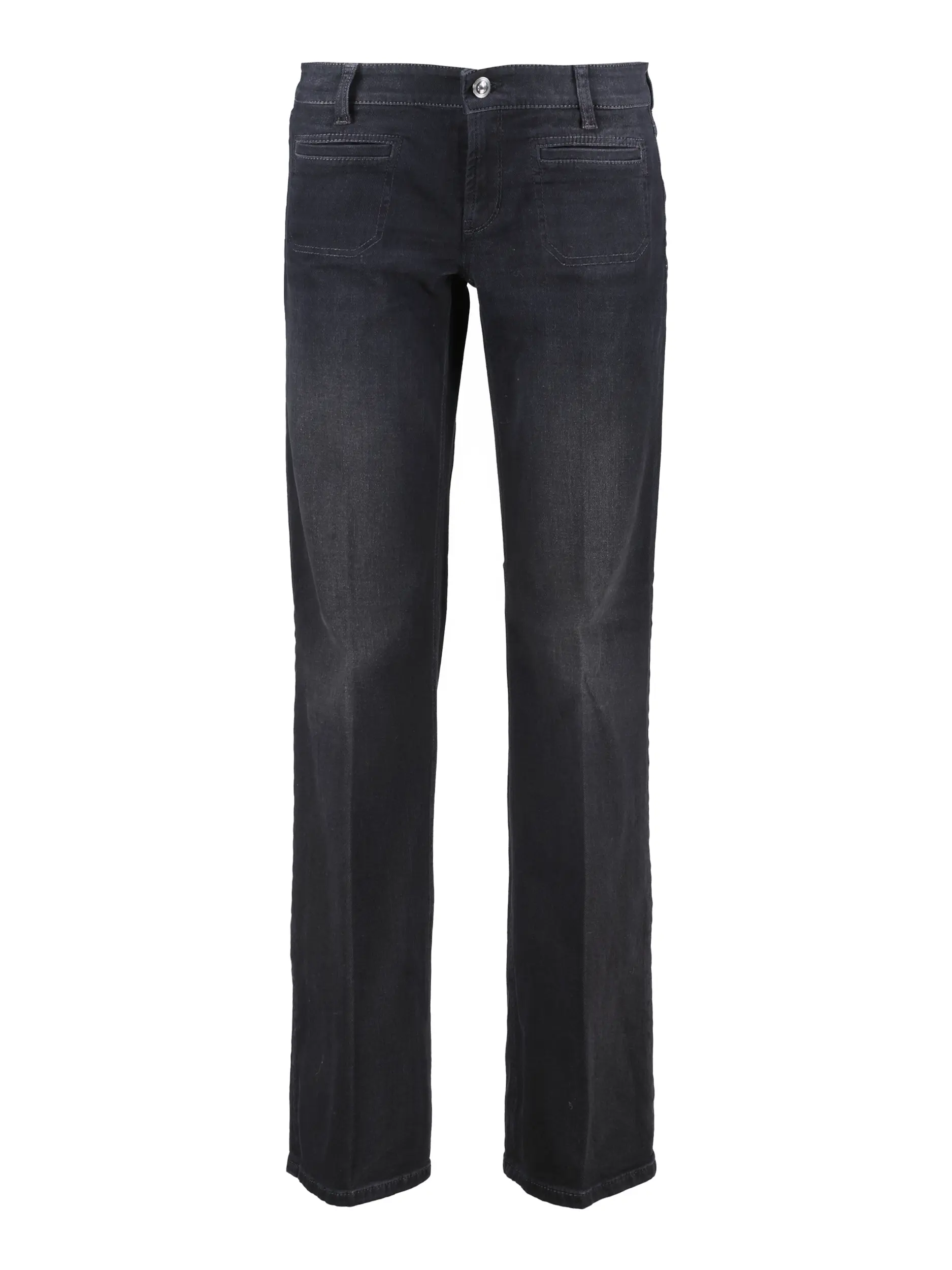 Low Rise Straight Leg Jeans 'Tess'  - Artikel Vorderseite - Farbe: Schwarz