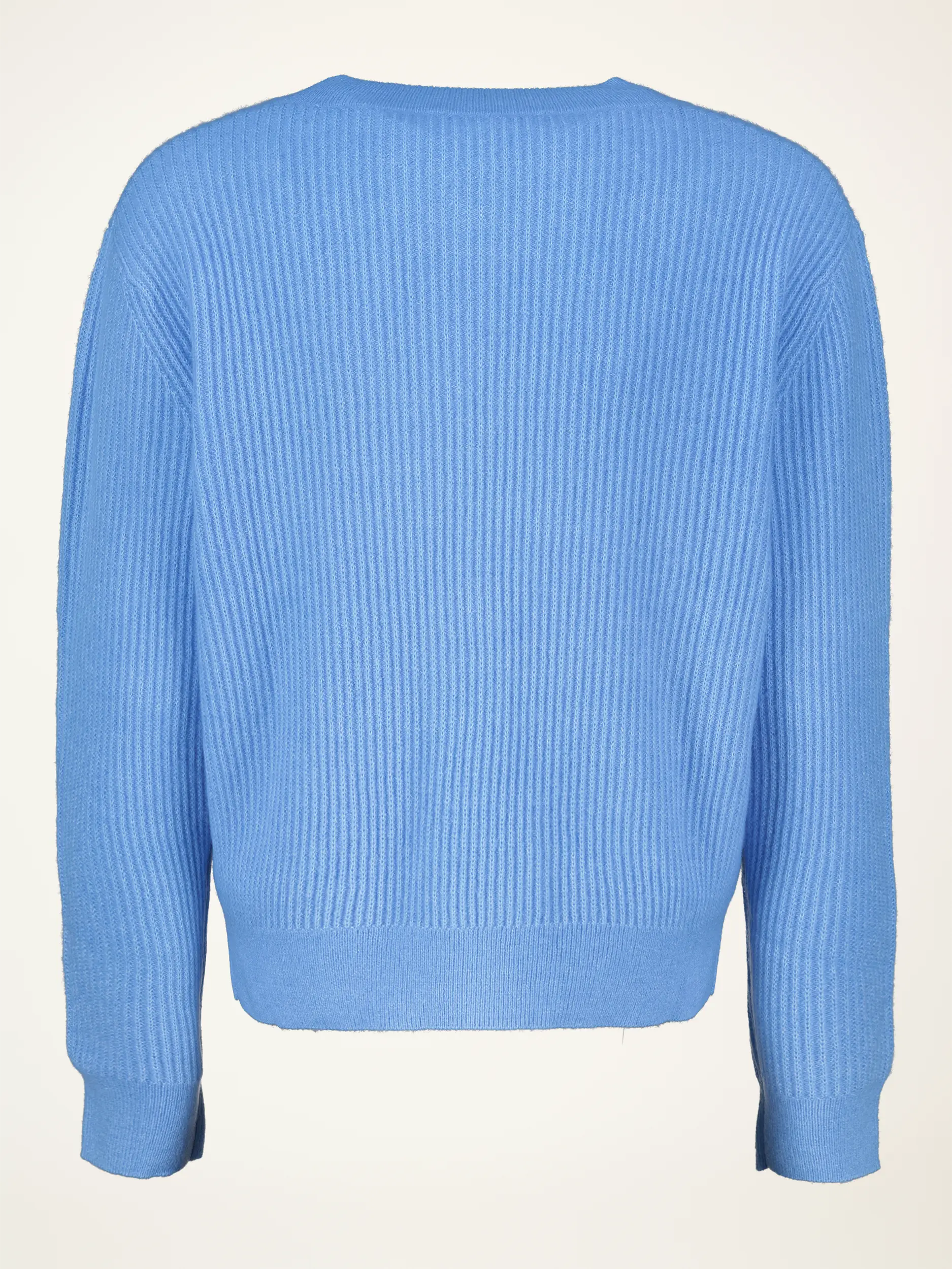 Strickjacke aus Kaschmir-Mix langarm - Artikel Rückseite - Farbe: Blau