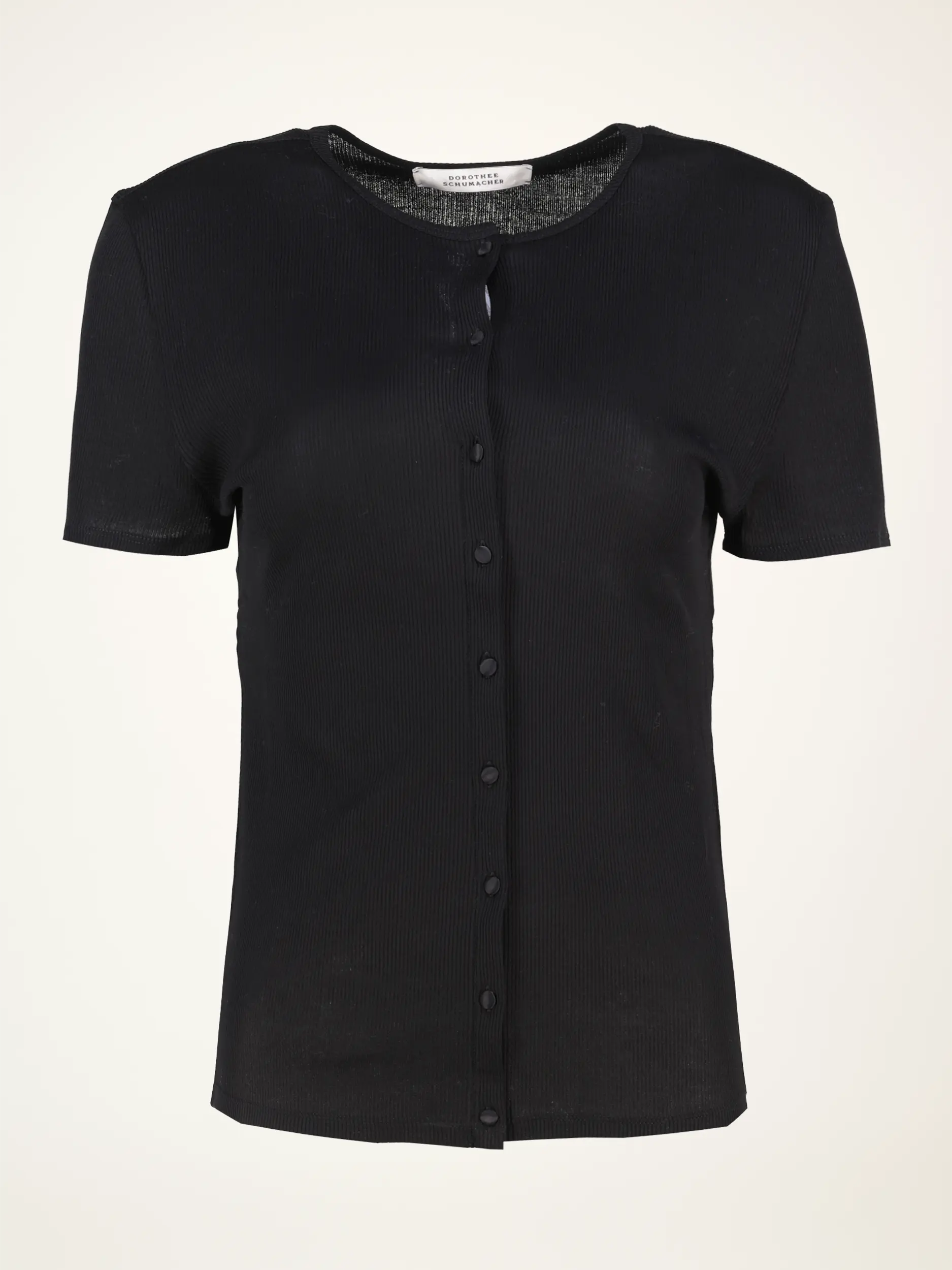 Rippstrickshirt 'Pure Sleekness' - Artikelansicht - Farbe: Schwarz