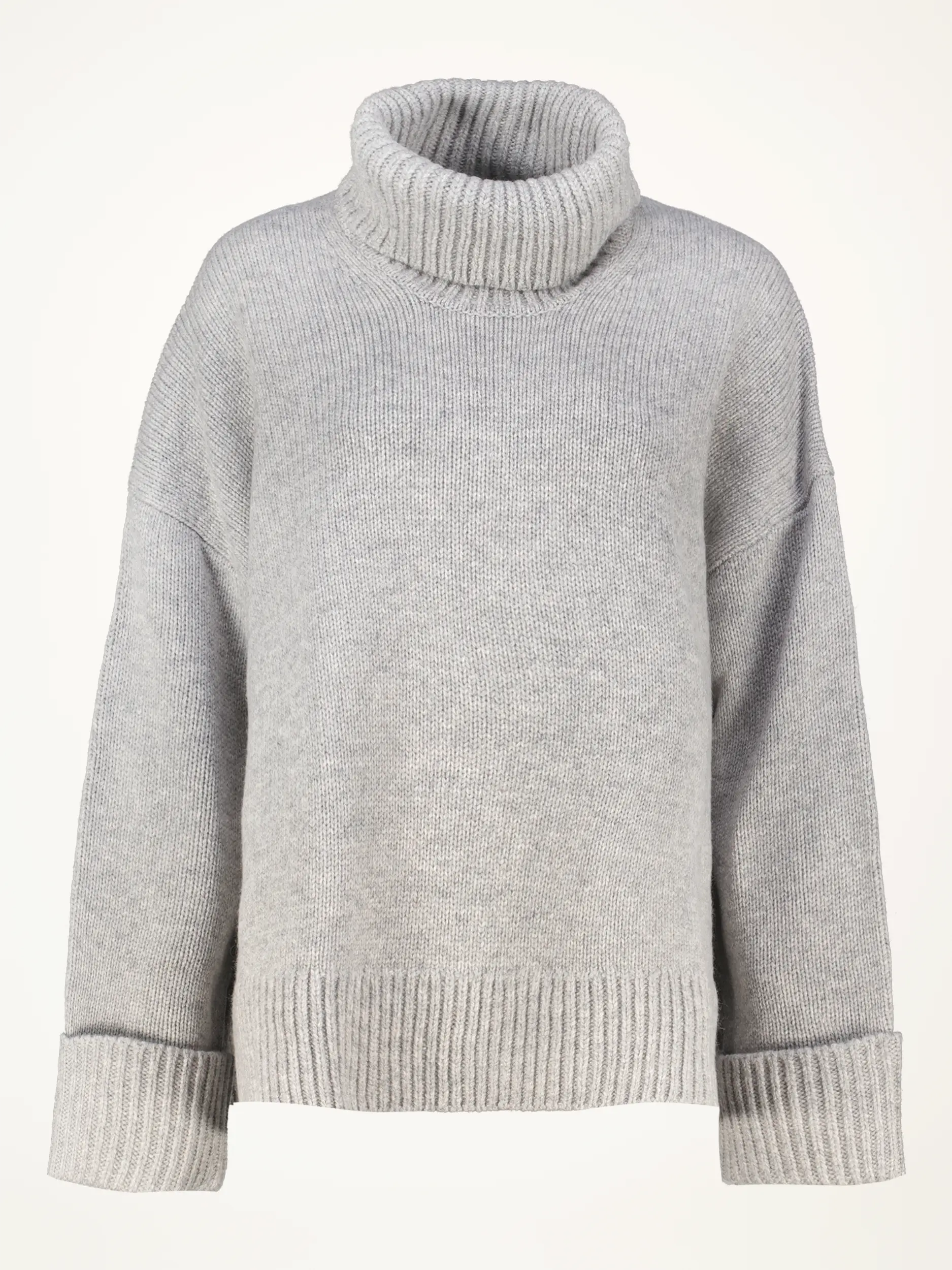 Rollkragenpullover 'Sakeiku' aus Wolle langarm - Artikelansicht - Farbe: Grau