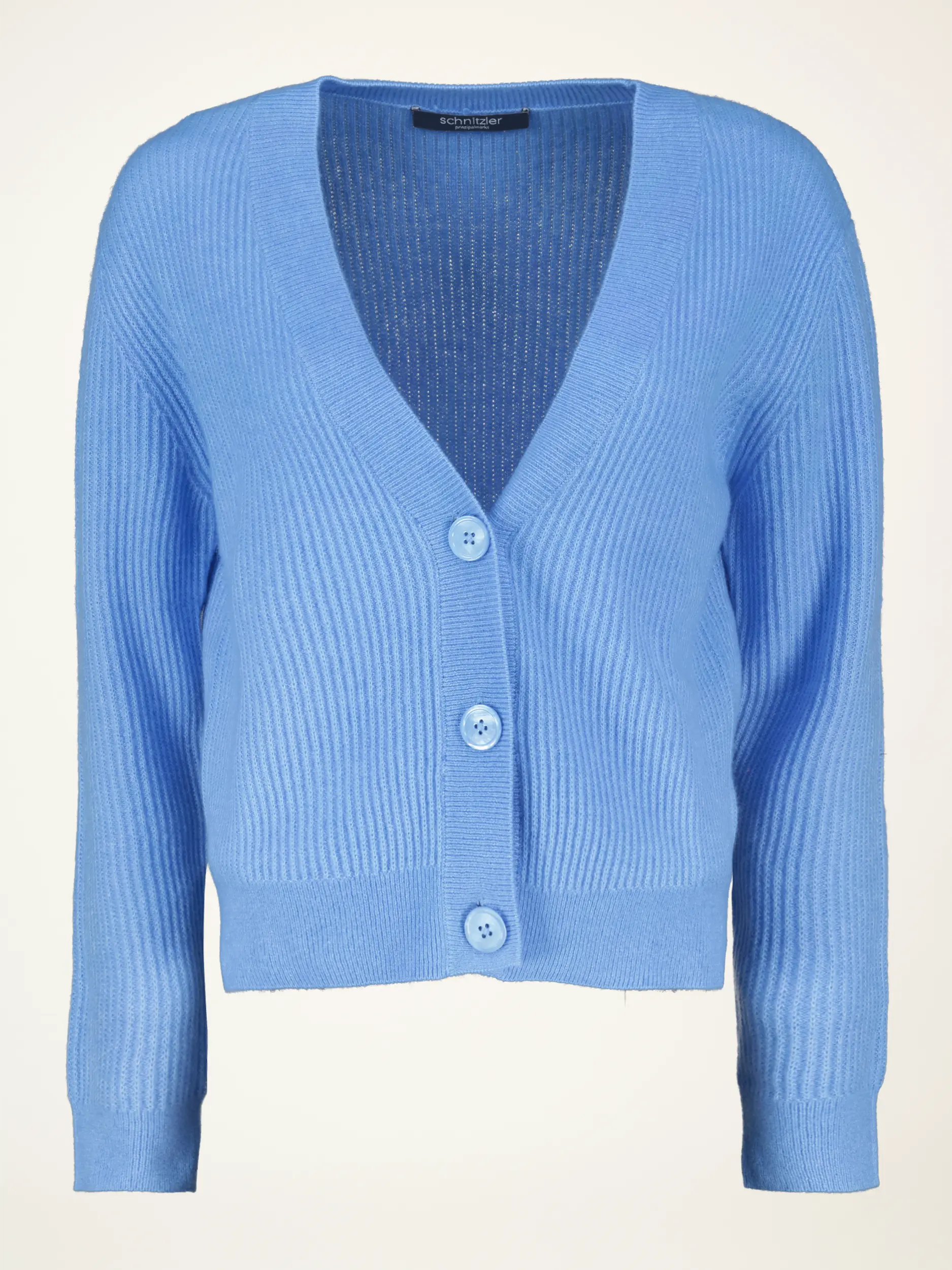 Strickjacke aus Kaschmir-Mix langarm - Artikelansicht - Farbe: Blau