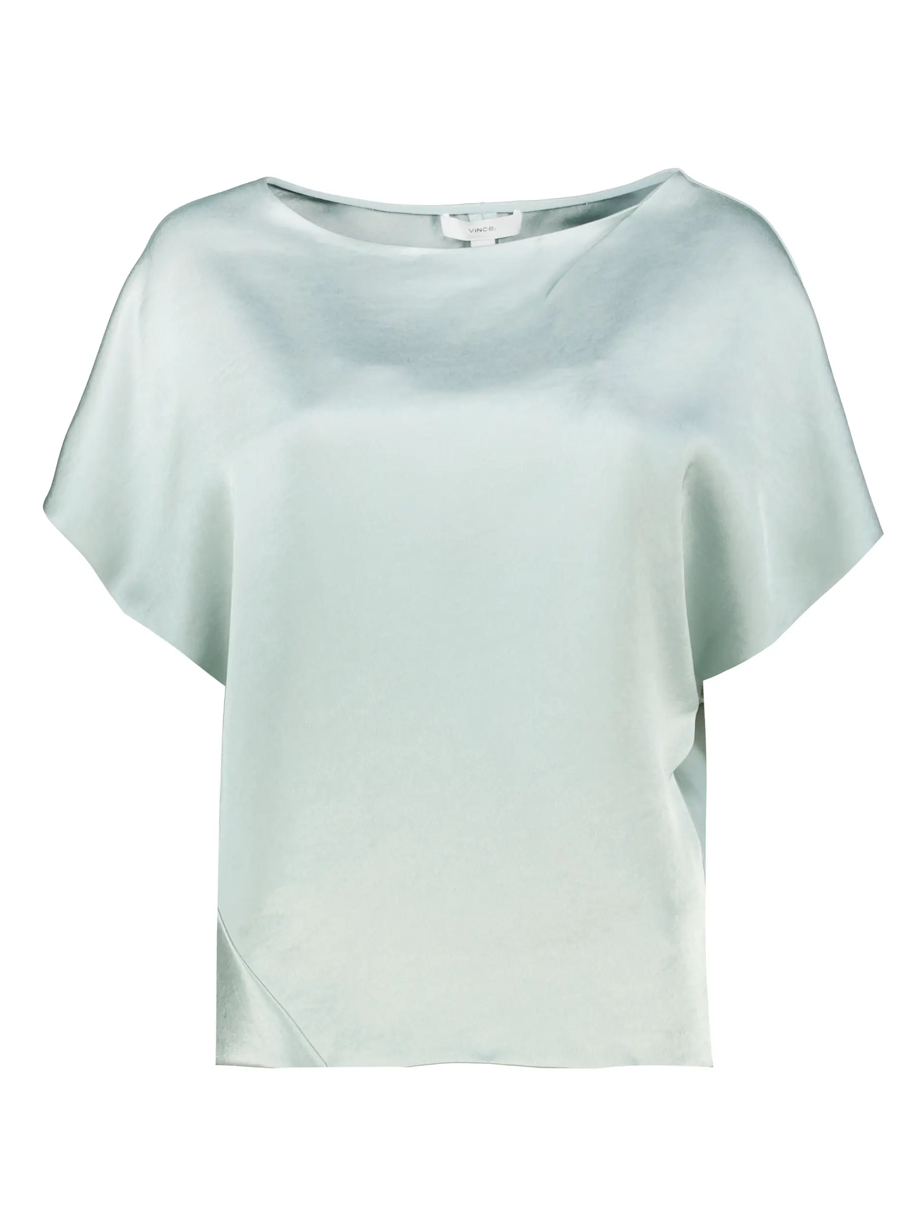 Satinbluse kurzarm - Artikel Vorderseite - Farbe: Grün