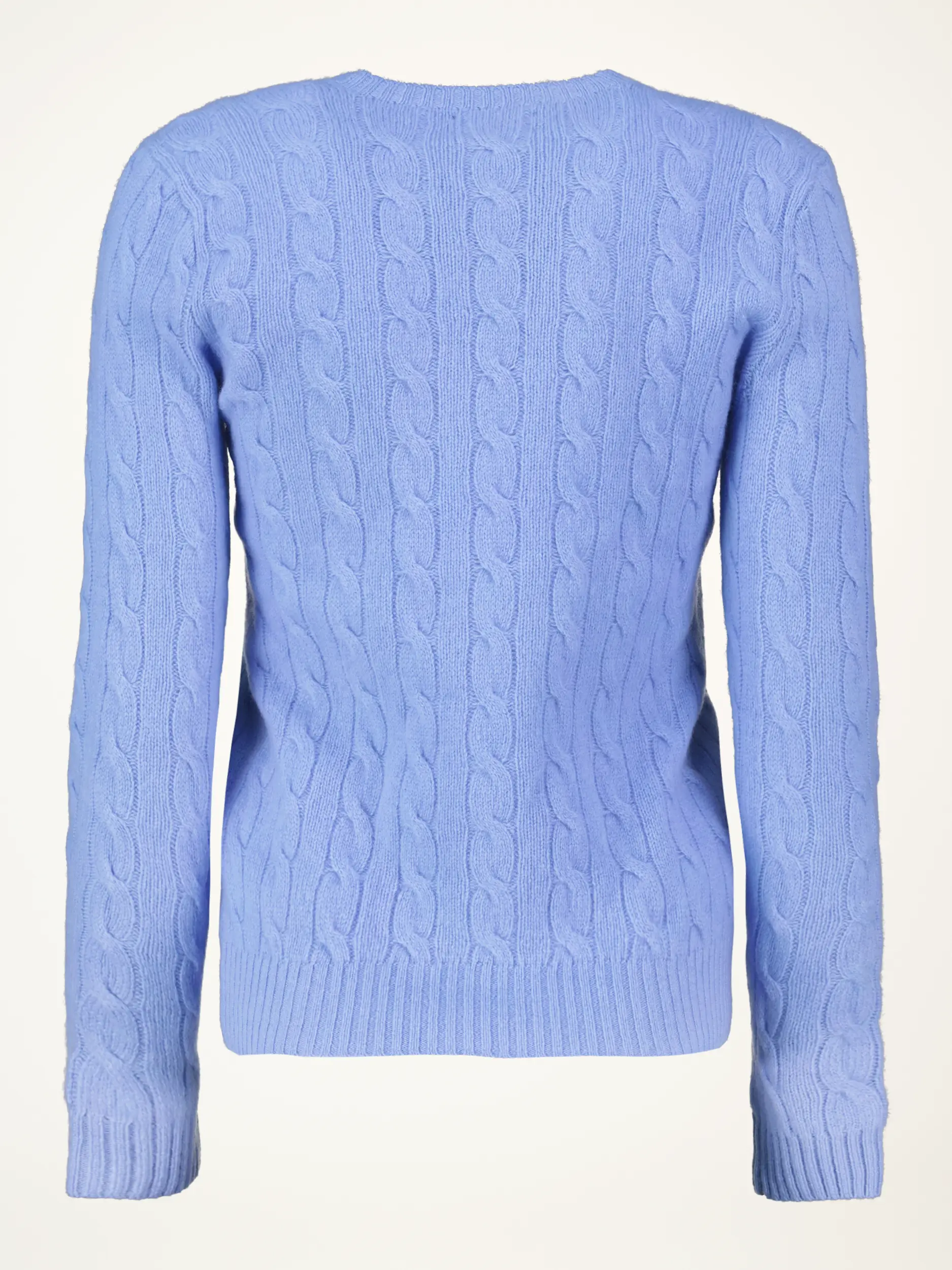 Pullover mit Zopfmuster - Artikel Rückseite - Farbe: Blau
