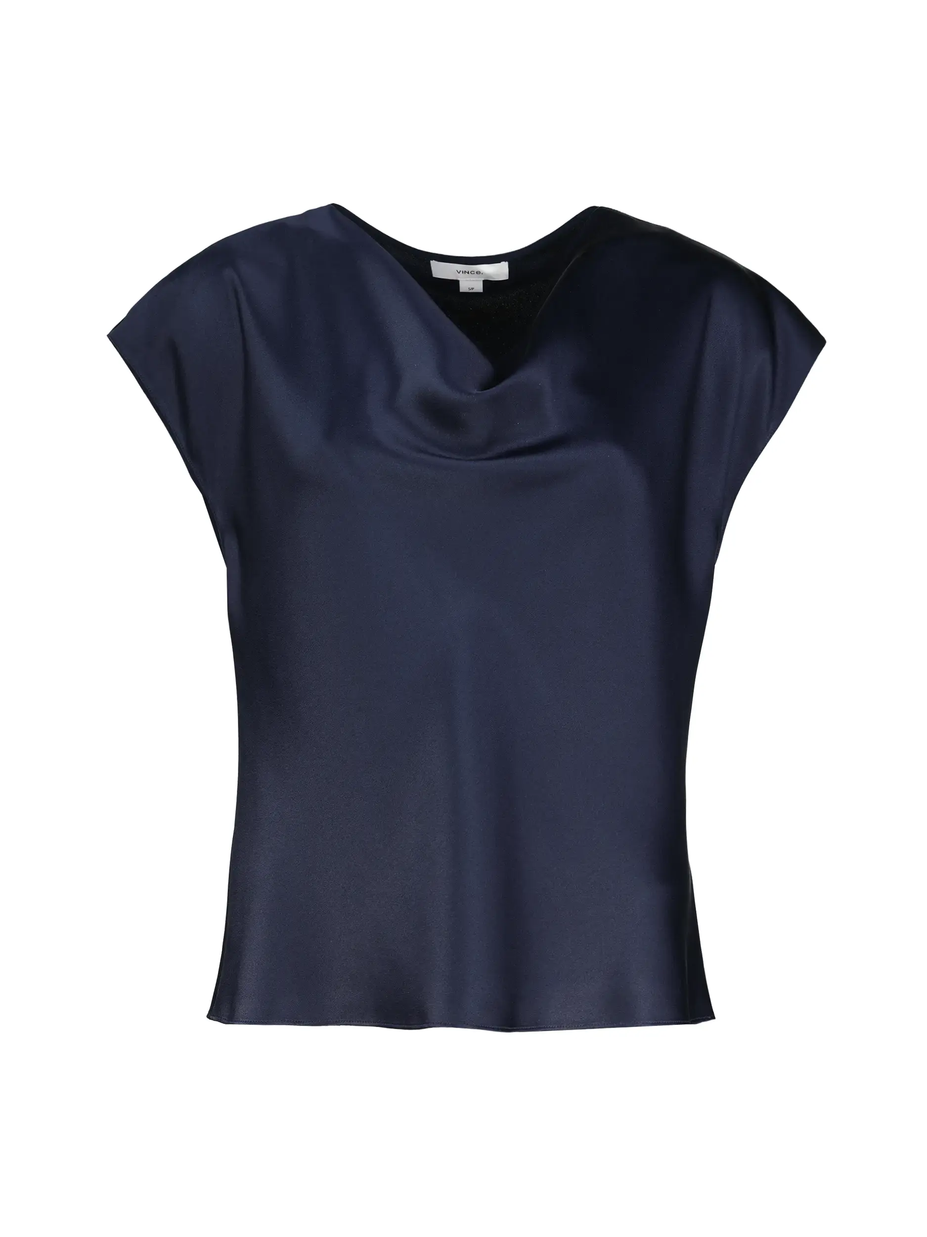 Seidenbluse kurzarm - Artikel Vorderseite - Farbe: Blau