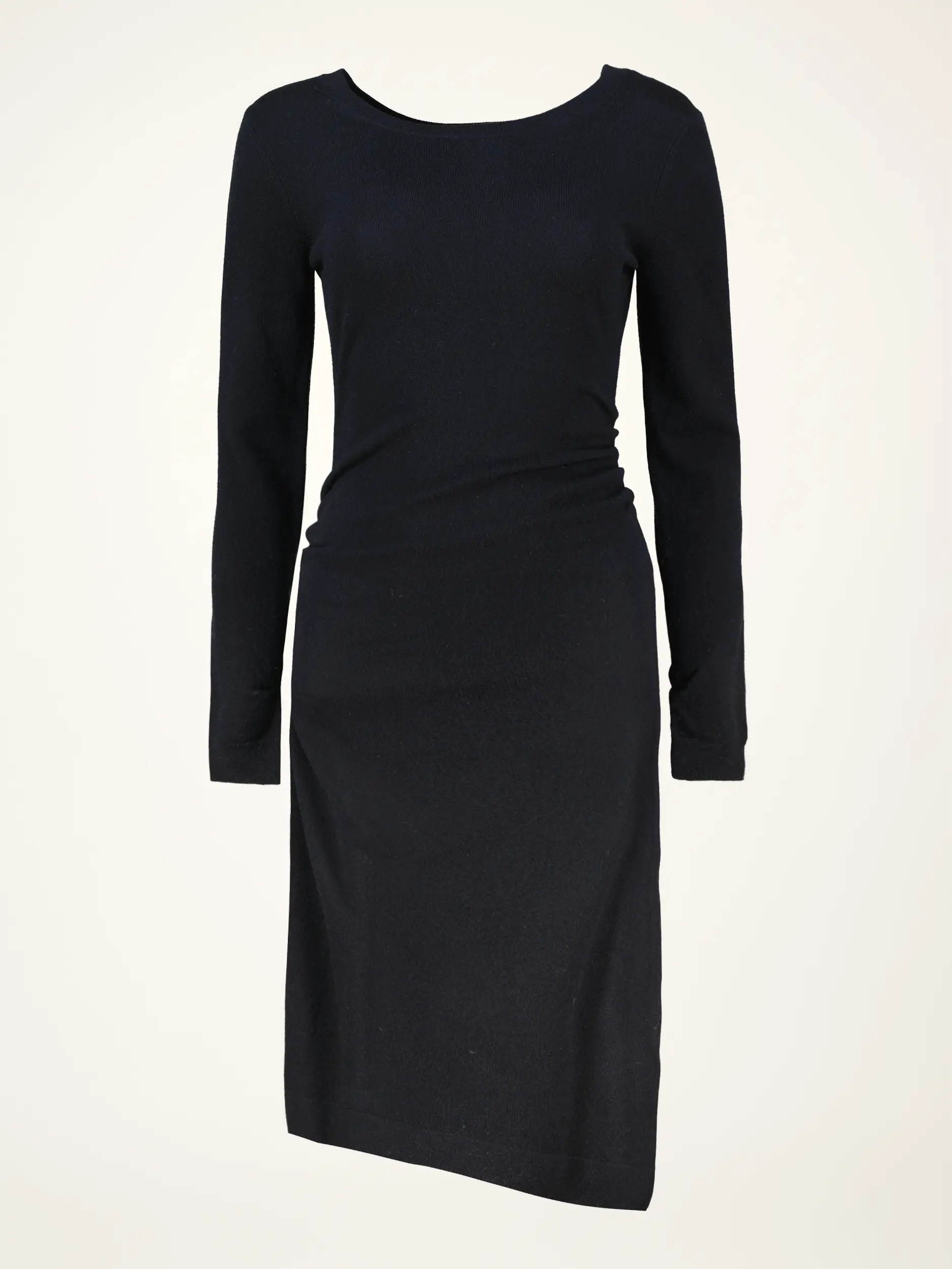 Midi Strickkleid aus Kaschmir-Mix langarm - Artikelansicht - Farbe: Schwarz