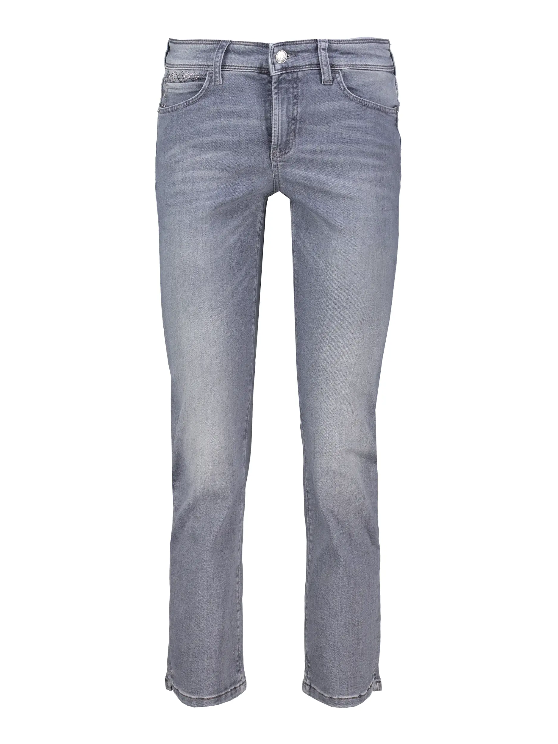 Mid Rise Slim Fit Jeans 'Pipershort' - Artikel Vorderseite - Farbe: Grau