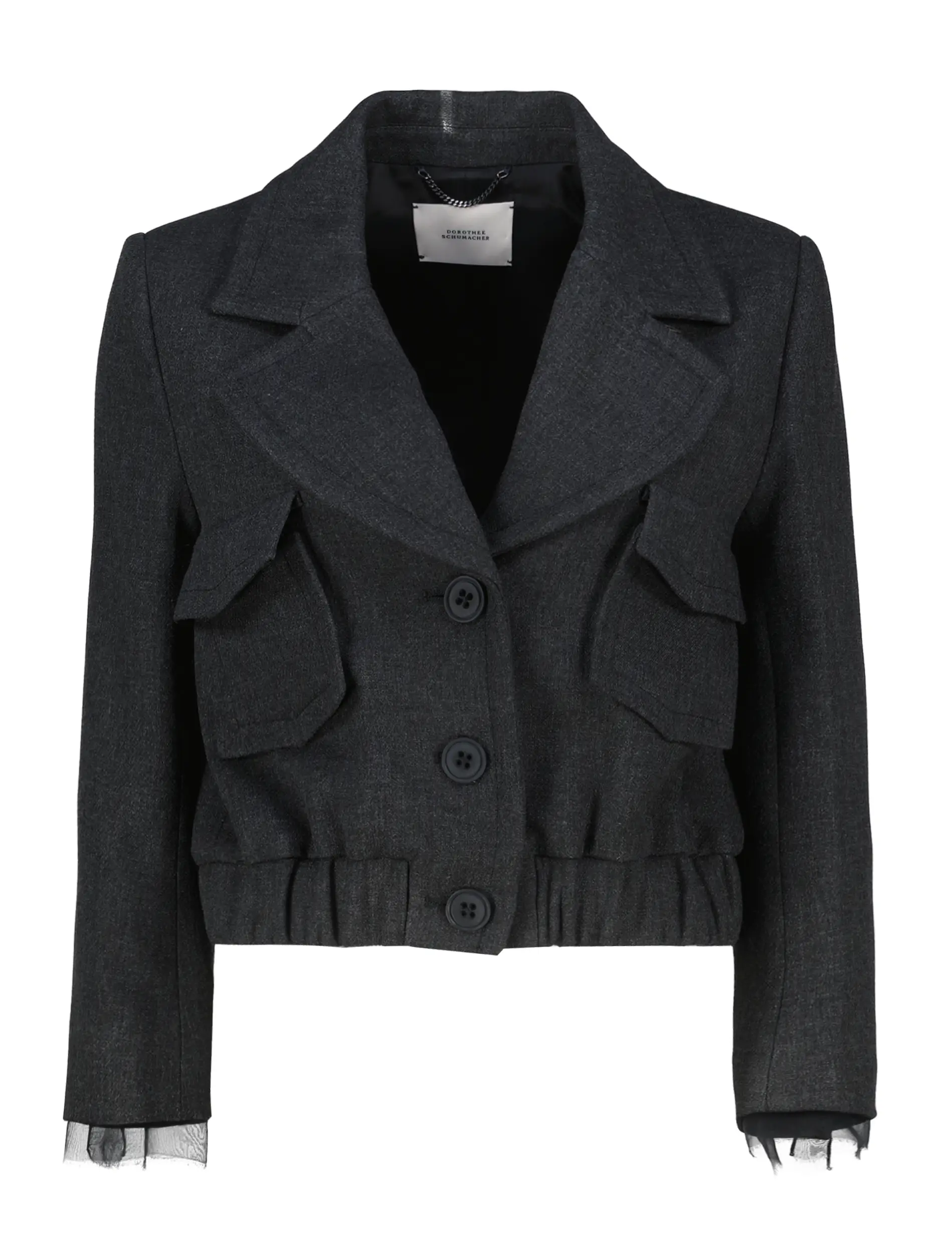 Jacke 'Layered Coolness' - Artikel Vorderseite - Farbe: Grau