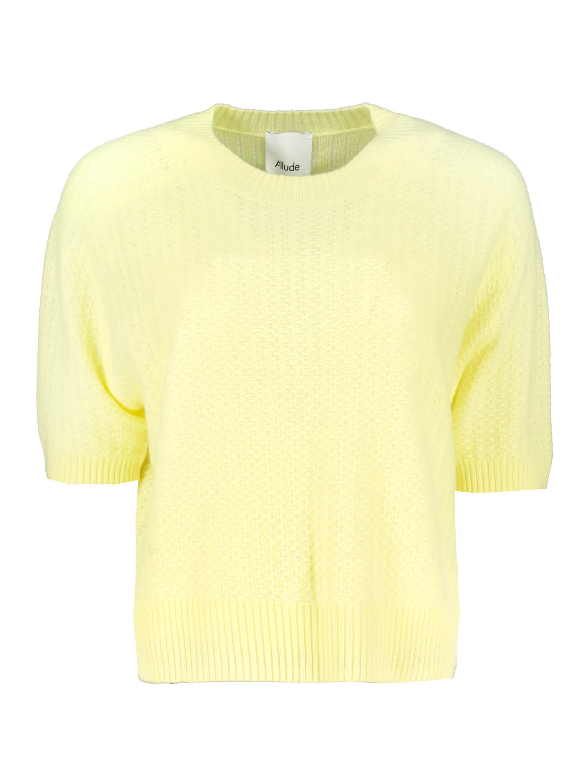 Pullover aus Kaschmir kurzarm - Artikel Vorderseite - Farbe: Gelb