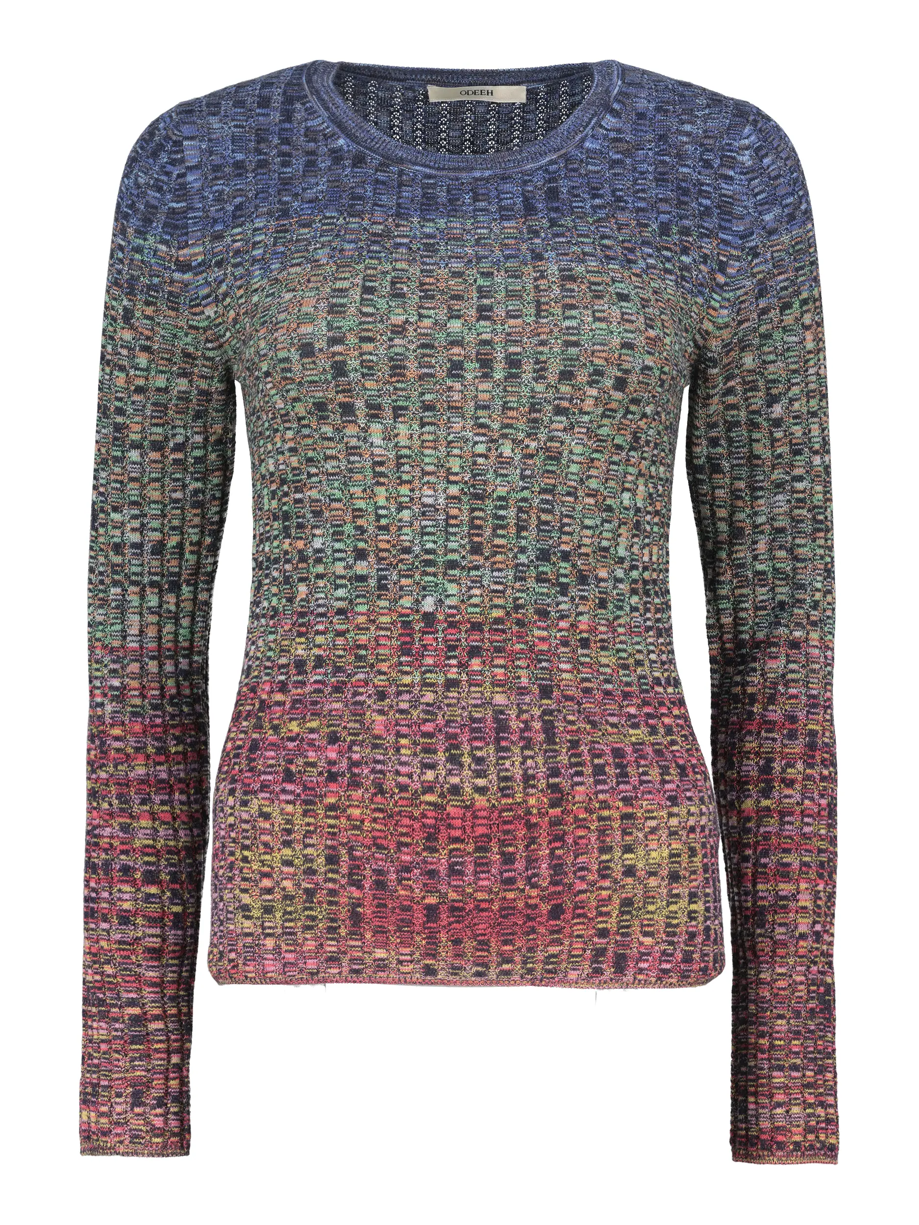 Gemusterter Pullover aus Woll-Mix langarm - Artikel Vorderseite