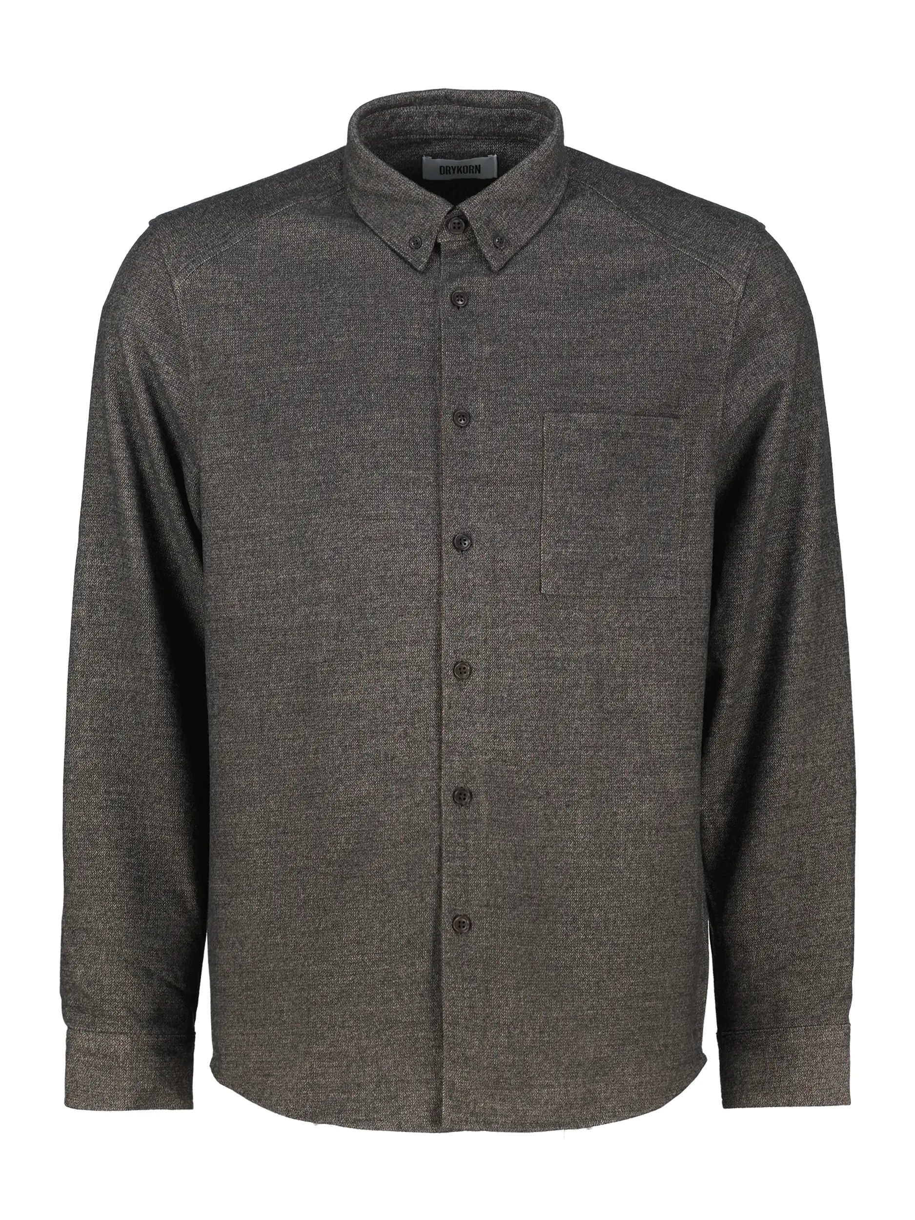 Hemd 'Liet' mit Button-Down-Kragen langarm - Artikel Vorderseite - Farbe: Braun