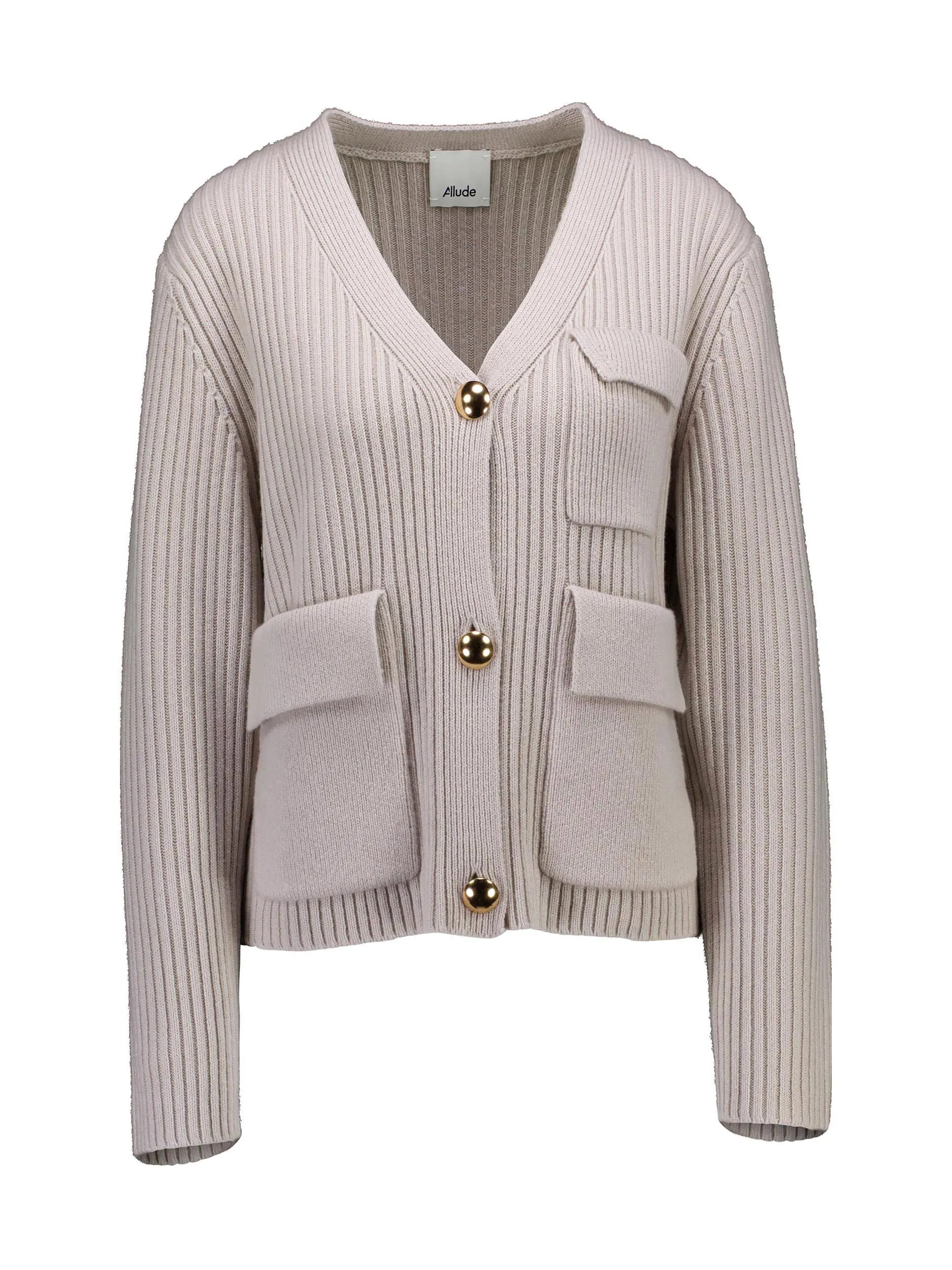 Strickjacke aus Kaschmir-Mix - Artikel Vorderseite - Farbe: Beige