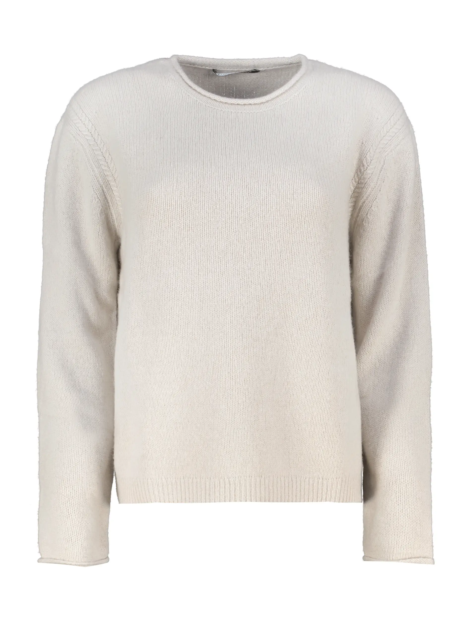 Pullover aus Wolle langarm - Artikel Vorderseite - Farbe: Creme
