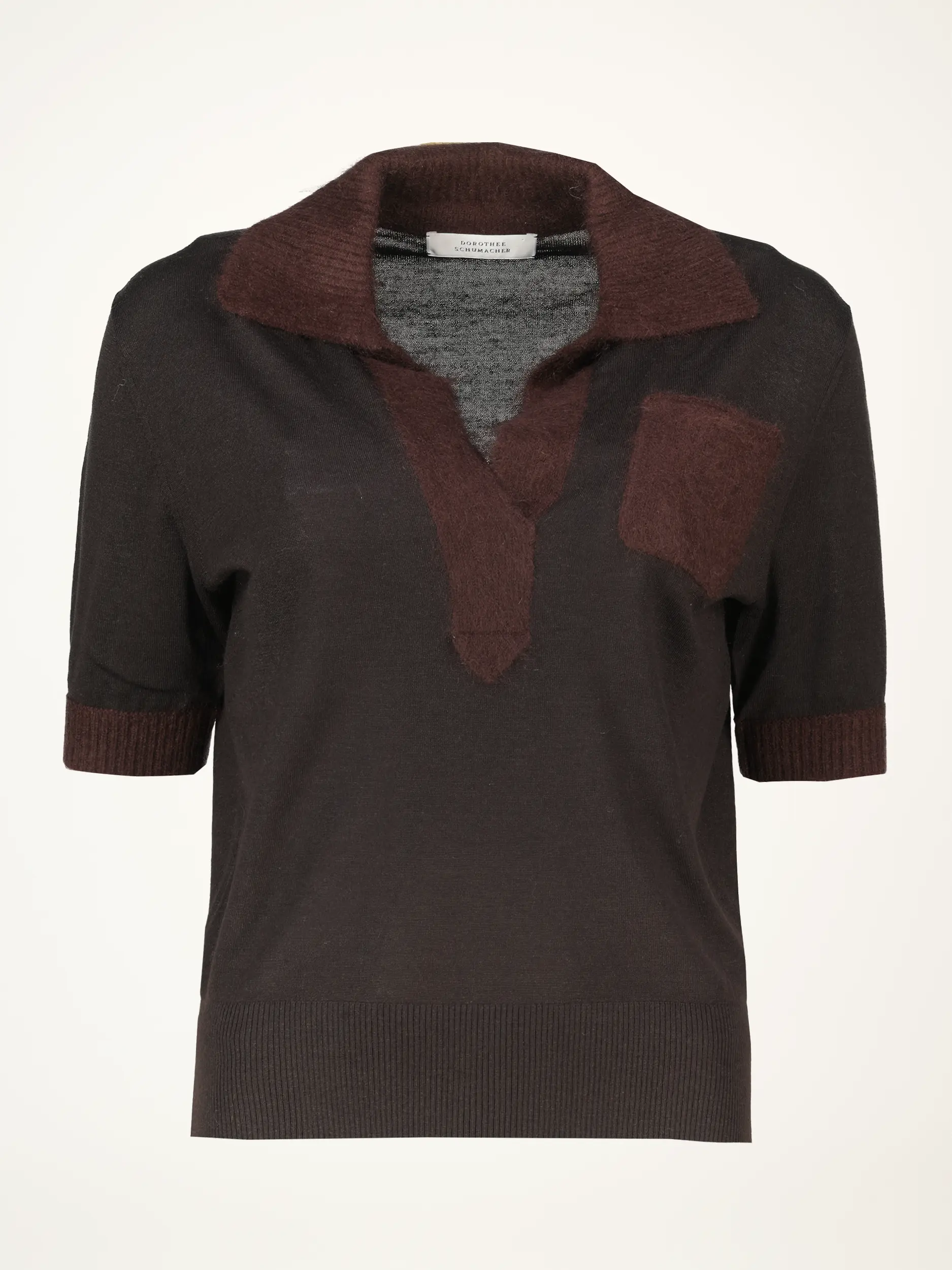 Pullover 'Merino Romance' aus Wolle kurzarm - Artikelansicht - Farbe: Braun