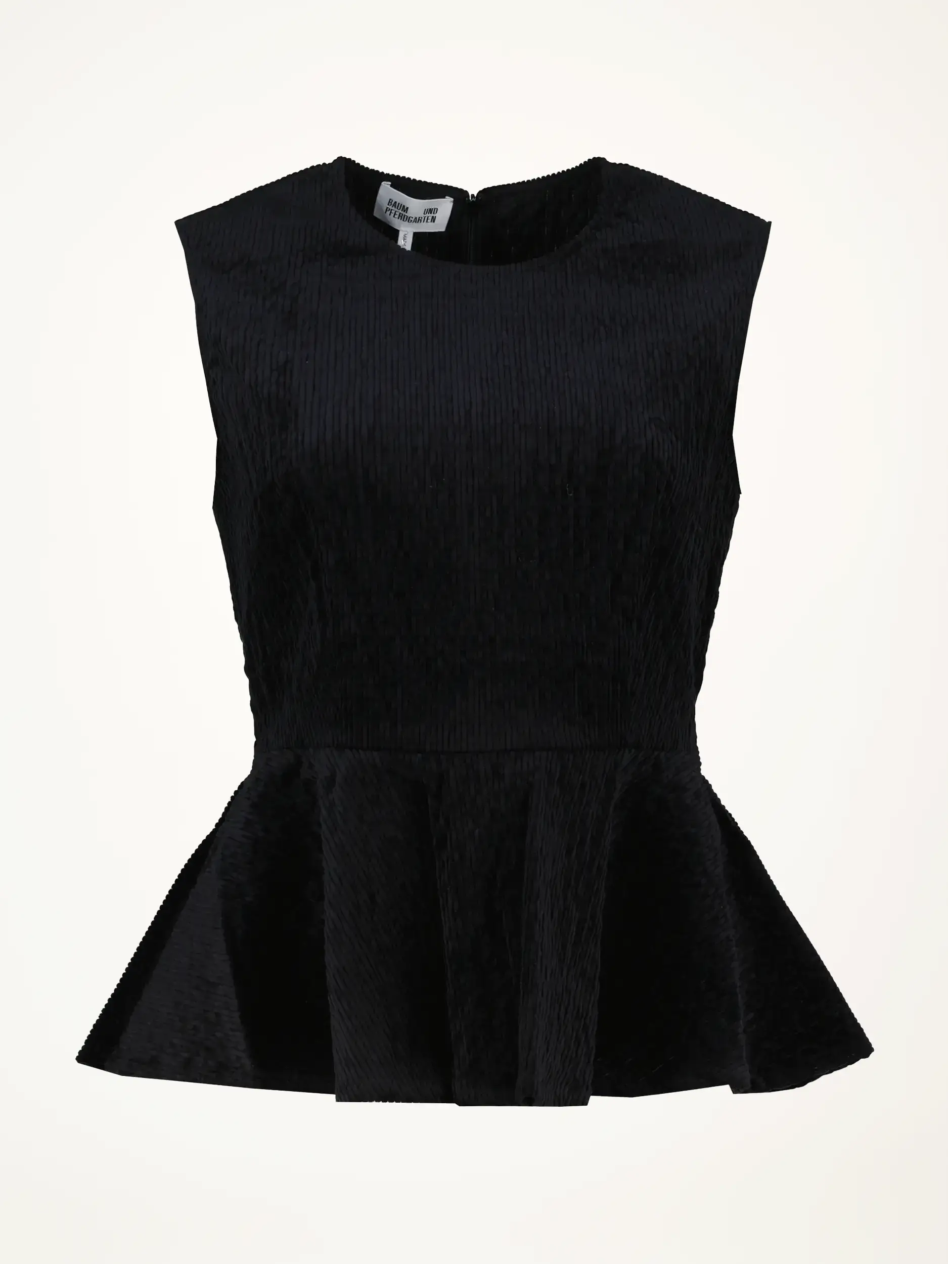 Cordbluse ärmellos - Artikelansicht - Farbe: Schwarz