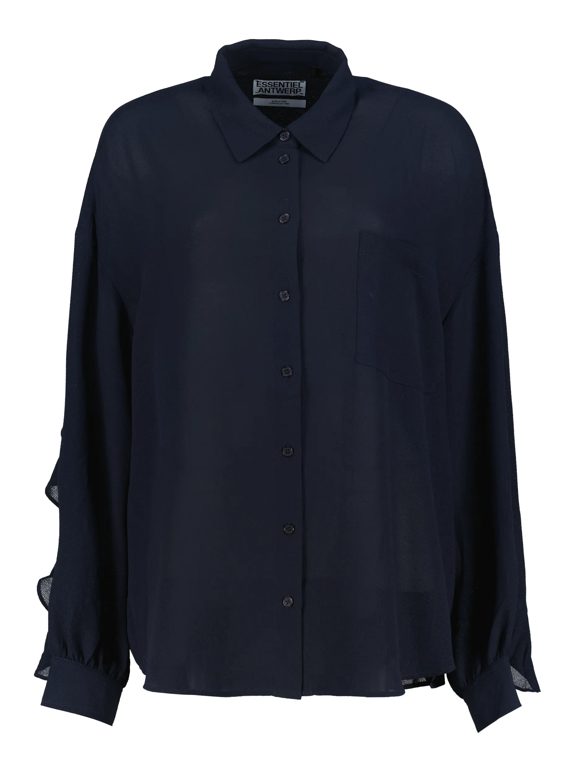 Bluse 'Ifire' langarm - Artikel Vorderseite - Farbe: Blau