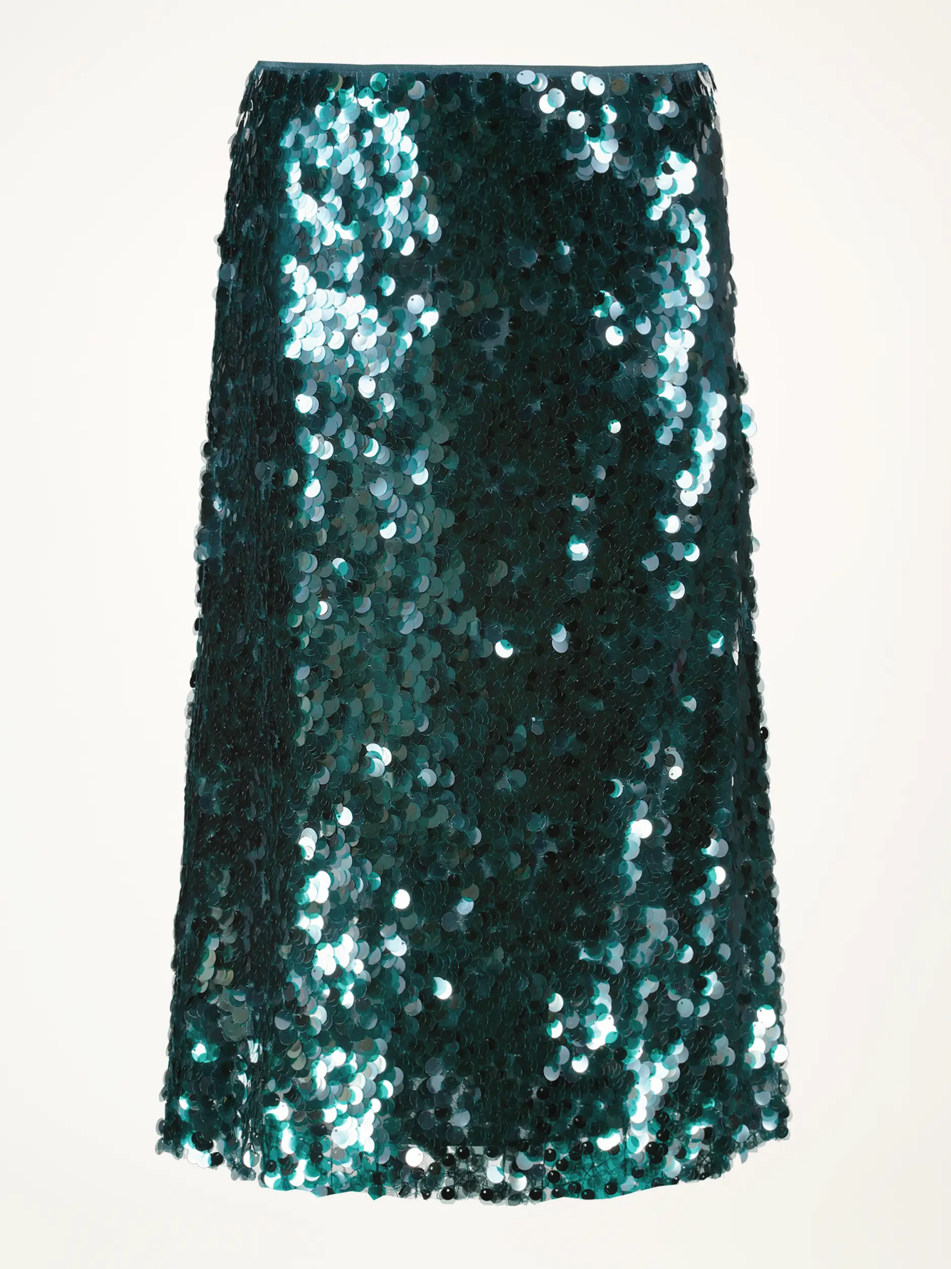 Midirock mit Pailletten - Artikelansicht - Farbe: Grün