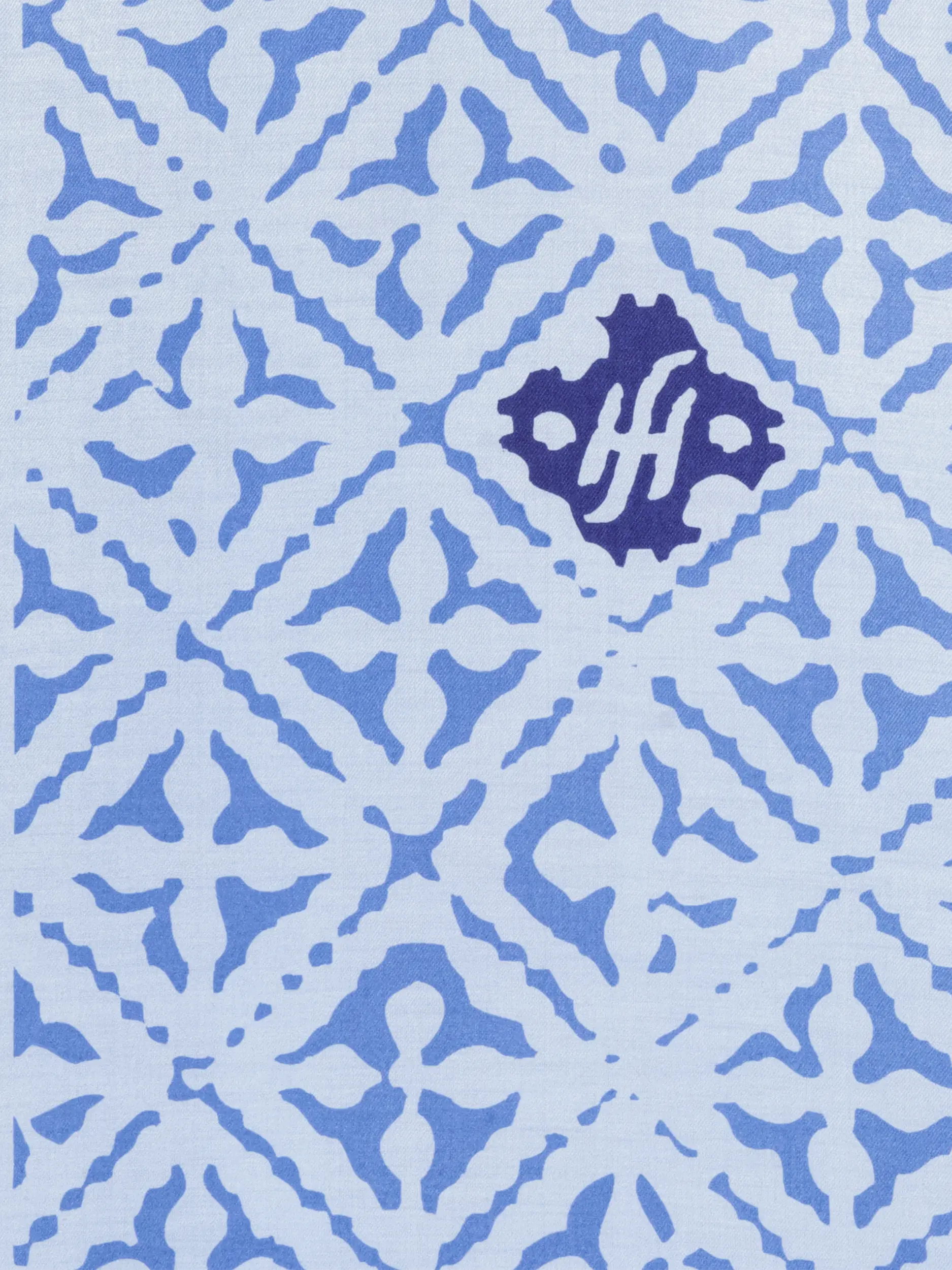 Gemustertes Tuch 'Eyes of Marrakesh' aus Seide - Artikel weitere Detailansicht 1 - Farbe: Blau