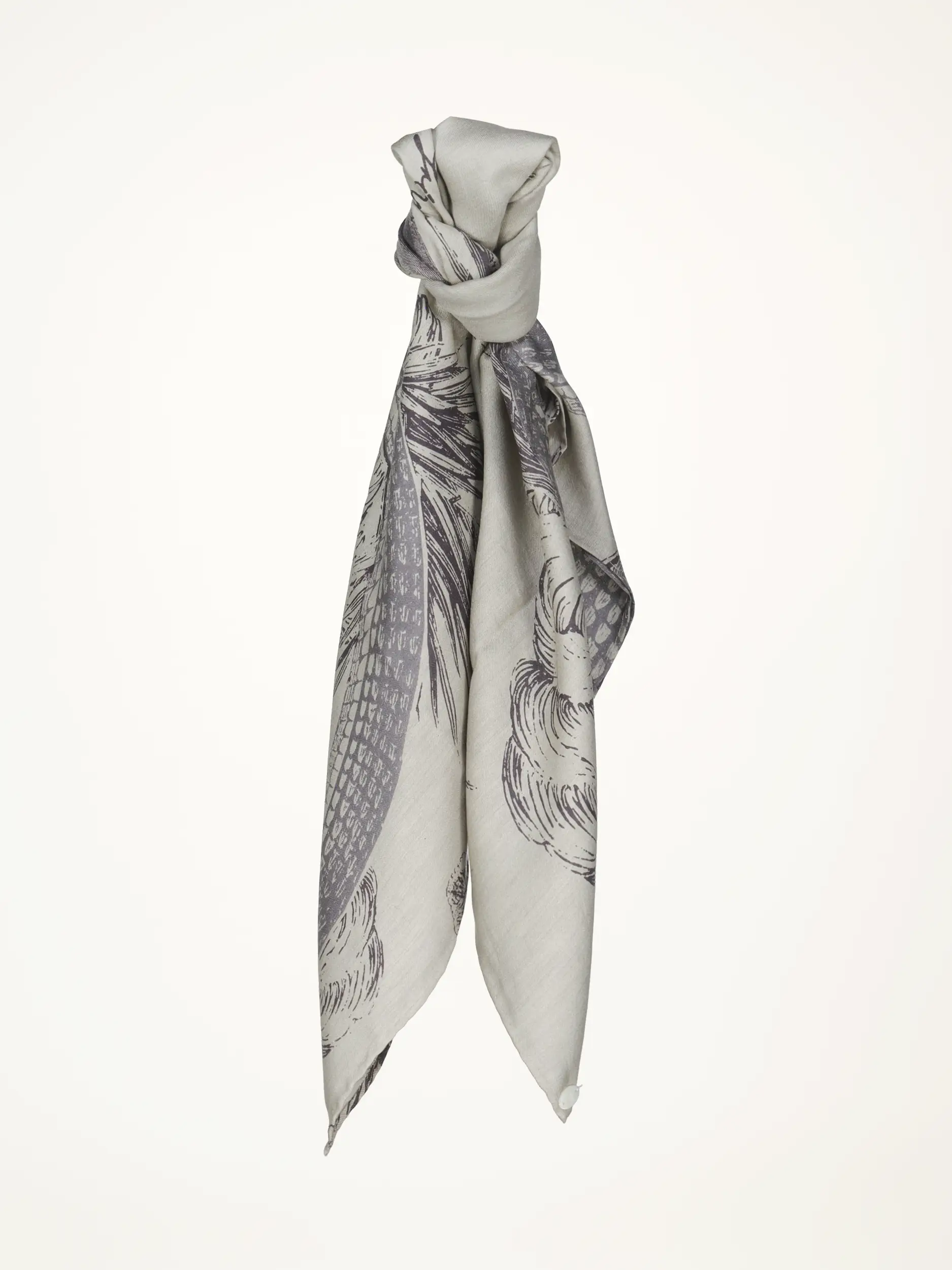 Tuch 'Garden Eden' aus Seide - Artikelansicht - Farbe: Grau