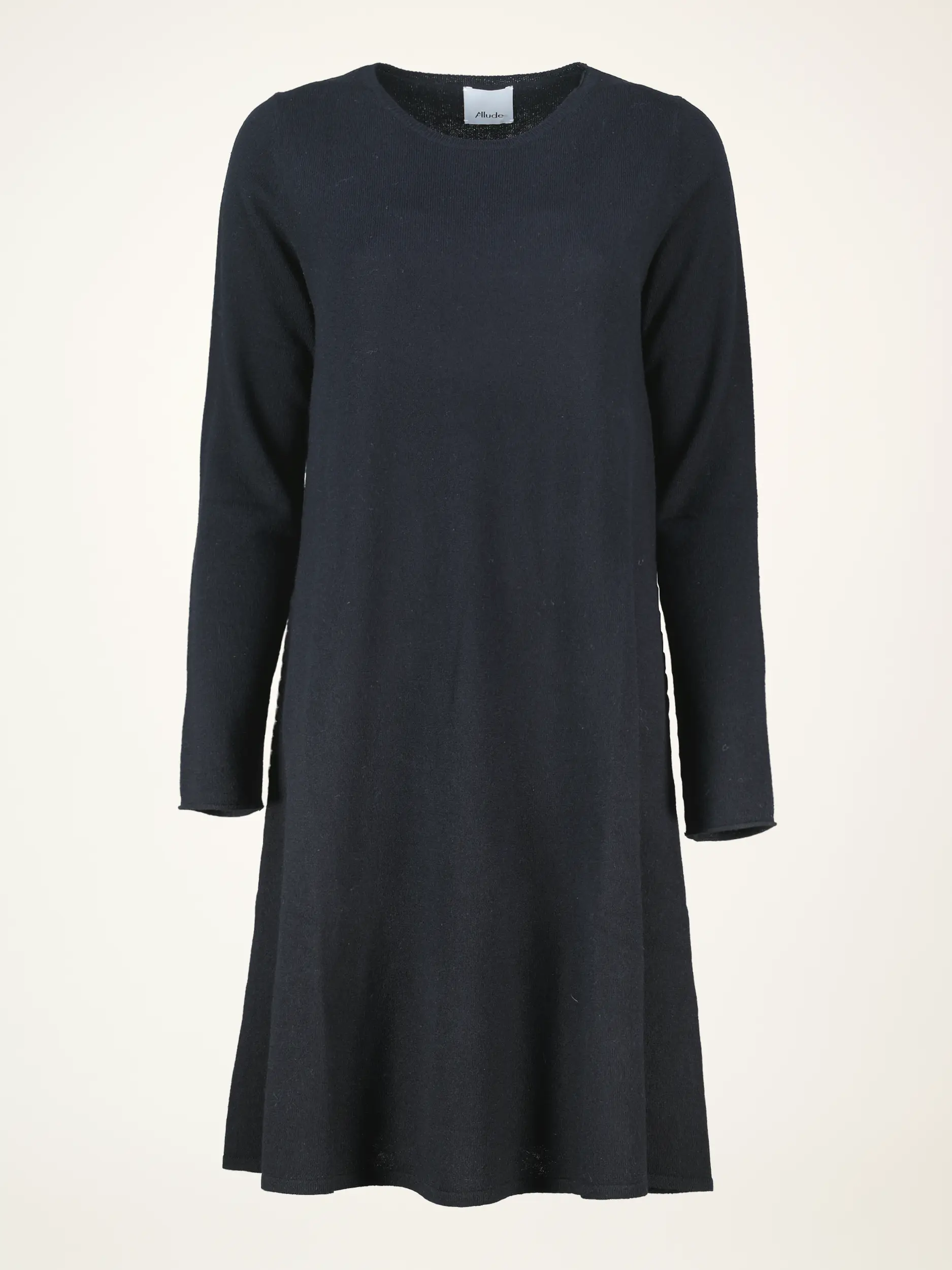 Midi Wollkleid langarm - Artikelansicht - Farbe: Schwarz