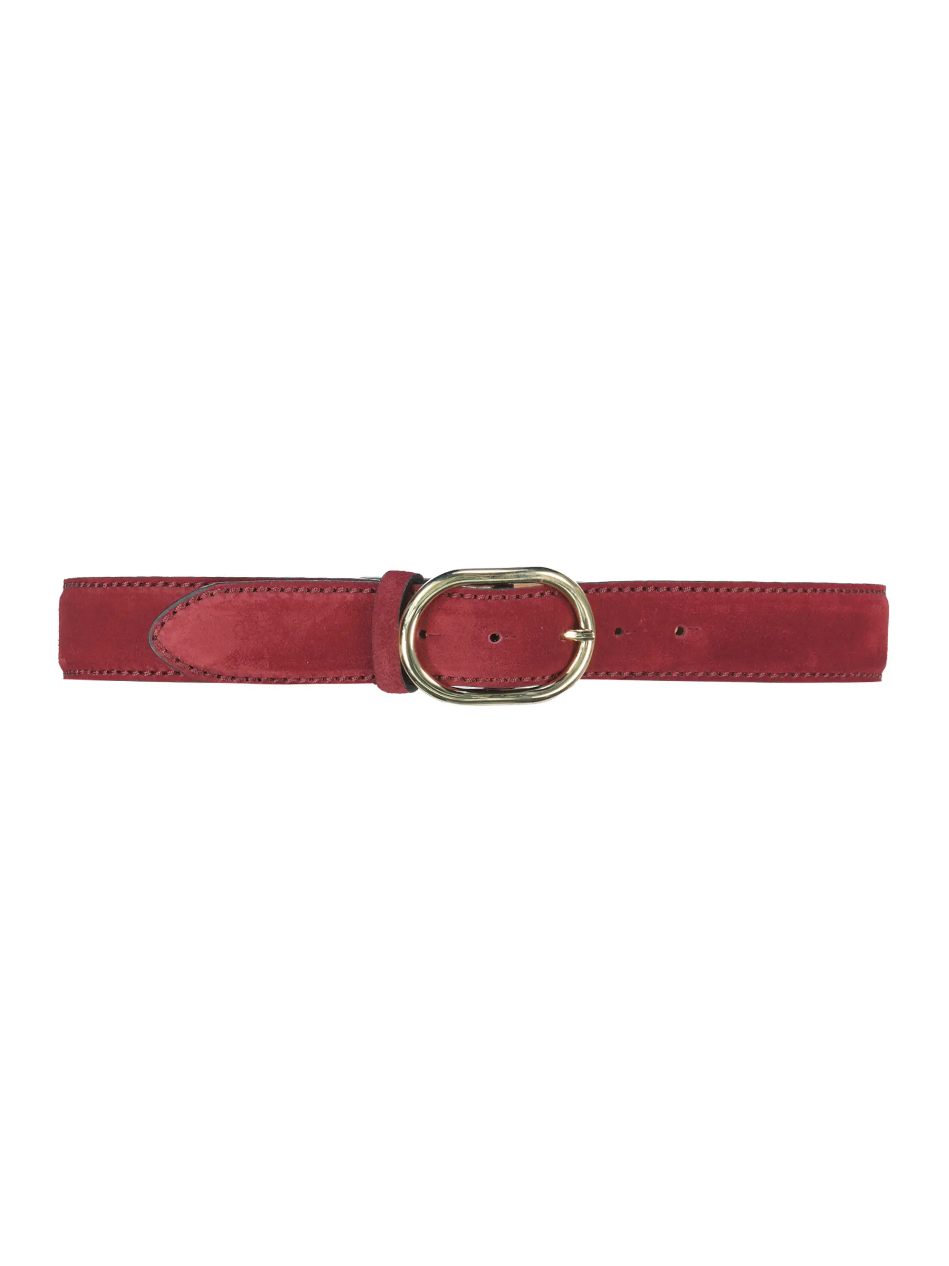 Gürtel aus Veloursleder - Artikel Vorderseite - Farbe: Rot