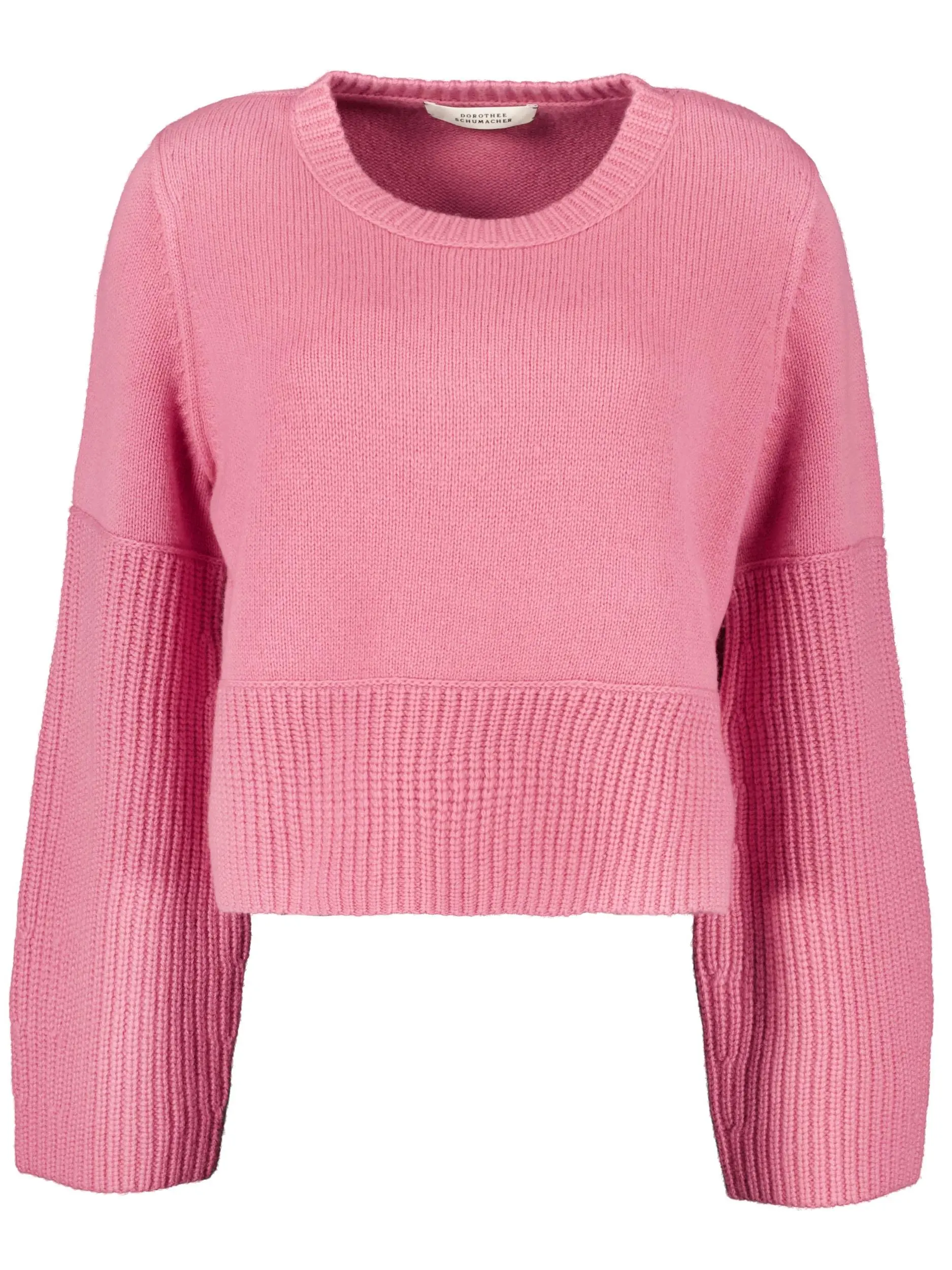 Pullover 'Delicate Statement' aus Woll-Mix kurzarm - Artikelansicht - Farbe: Rosa & Pink