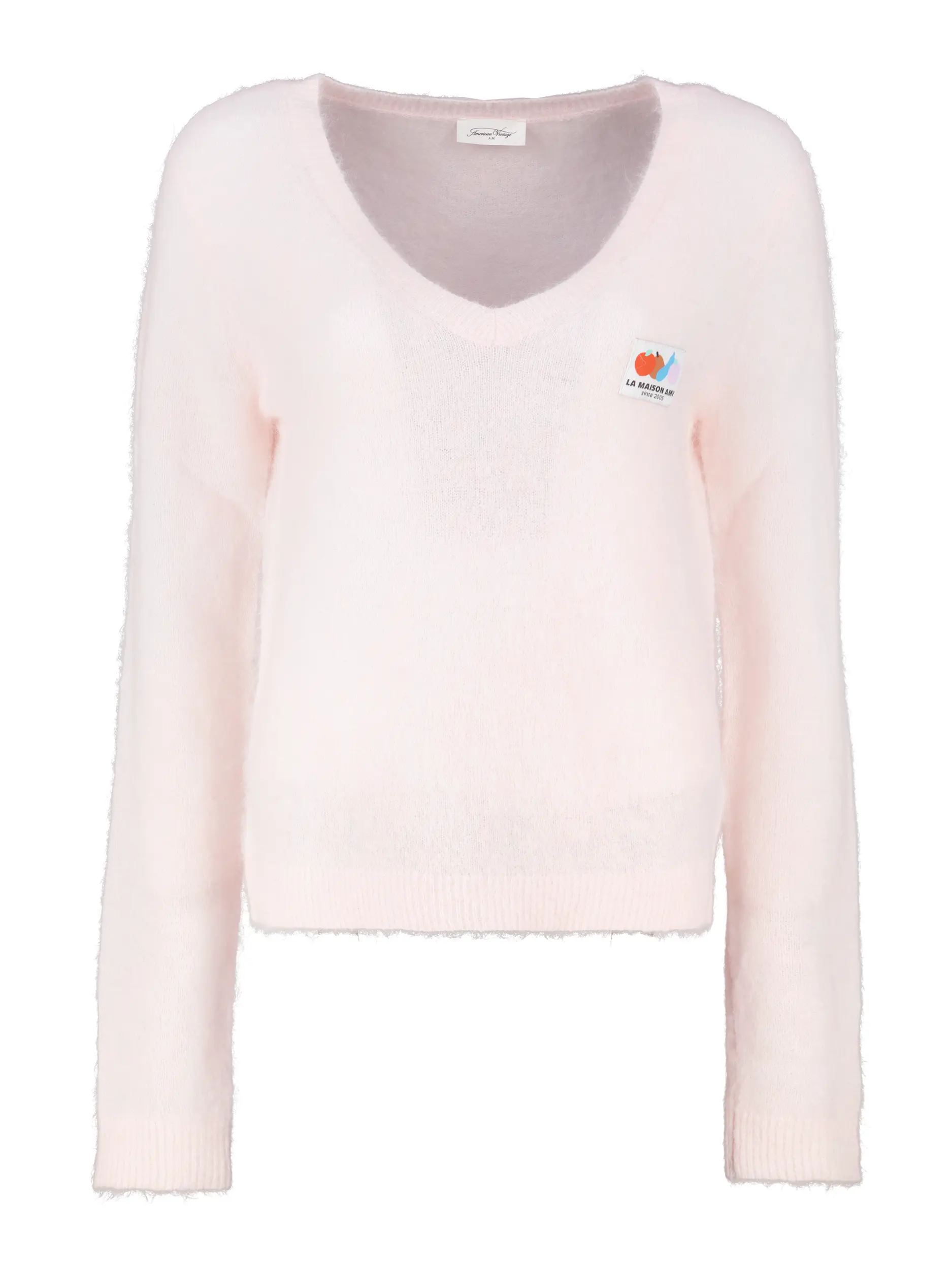 Pullover aus Alpaka-Mix langarm - Artikel Vorderseite - Farbe: Rosa&Pink