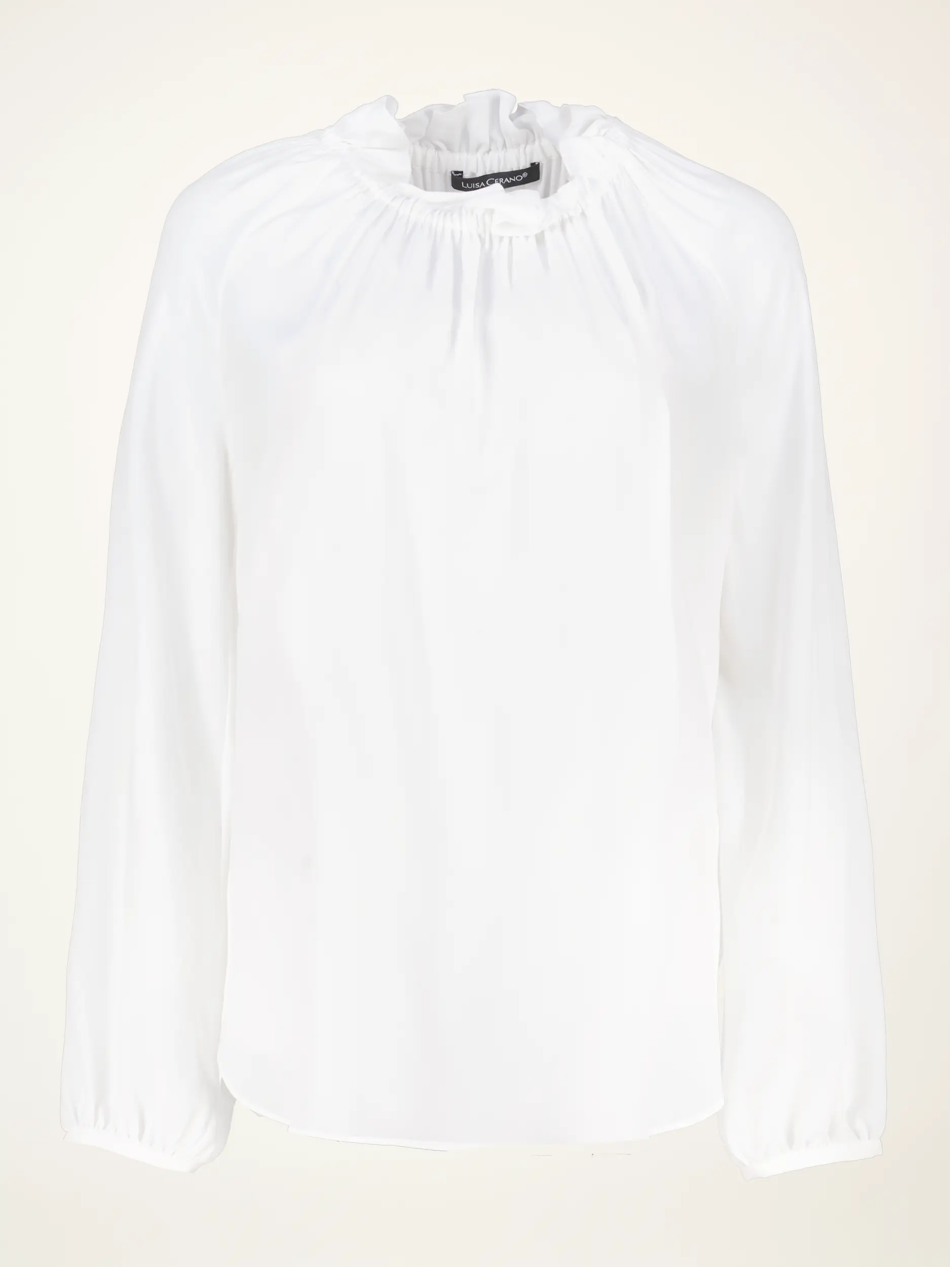 Bluse aus Seiden-Mix langarm - Artikelansicht - Farbe: Creme