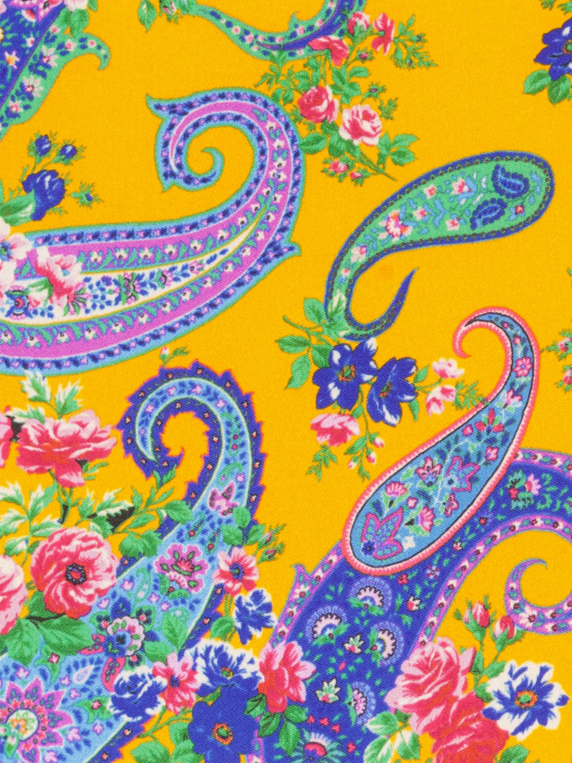 Gemustertes Seidentuch  - Artikel weitere Detailansicht 1 - Farbe: Orange