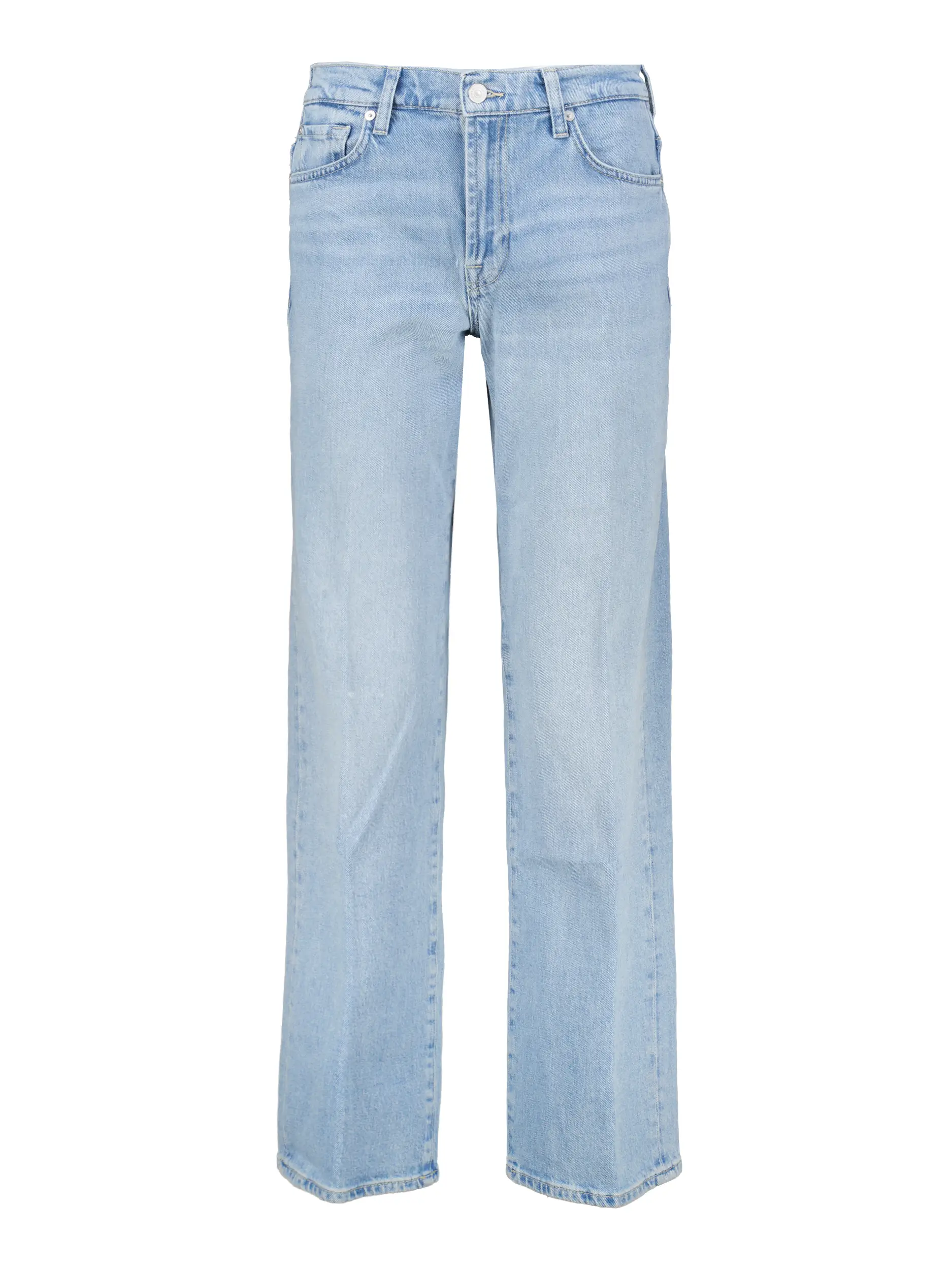 Mid Rise Straight Leg Jeans 'Stove Pipe' - Artikel Vorderseite - Farbe: Blau