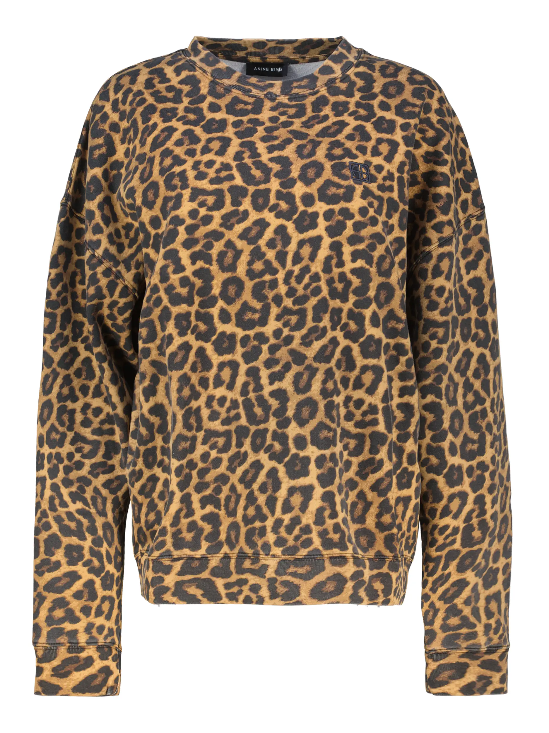 Sweatshirt mit Leo-Print - Artikel Vorderseite - Farbe: Braun Sweatshirt mit Leo-Print - Artikel Vorderseite - Farbe: Braun