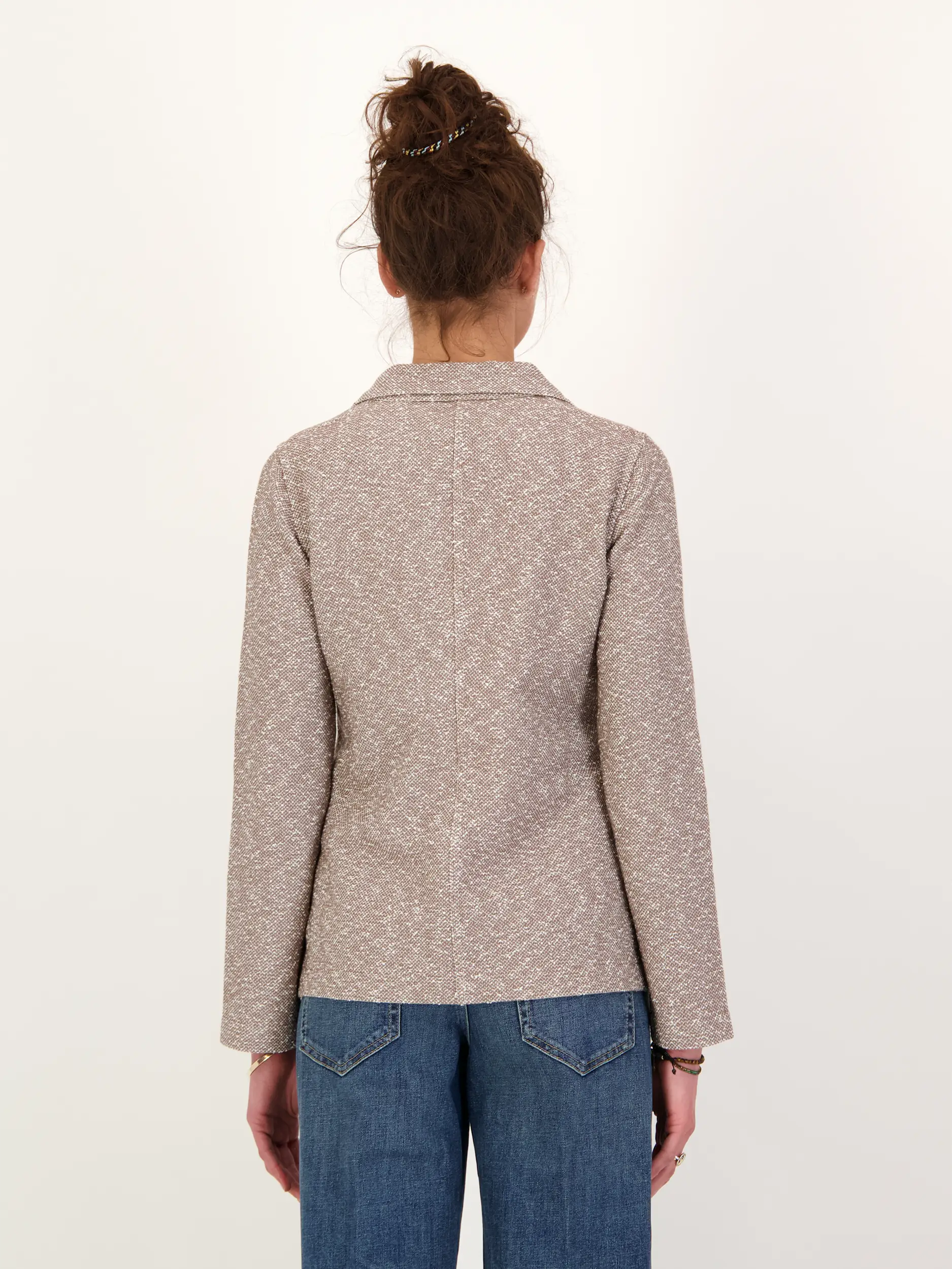 Blazer - Artikel Rückseite getragen von einem Modell - Farbe: Braun