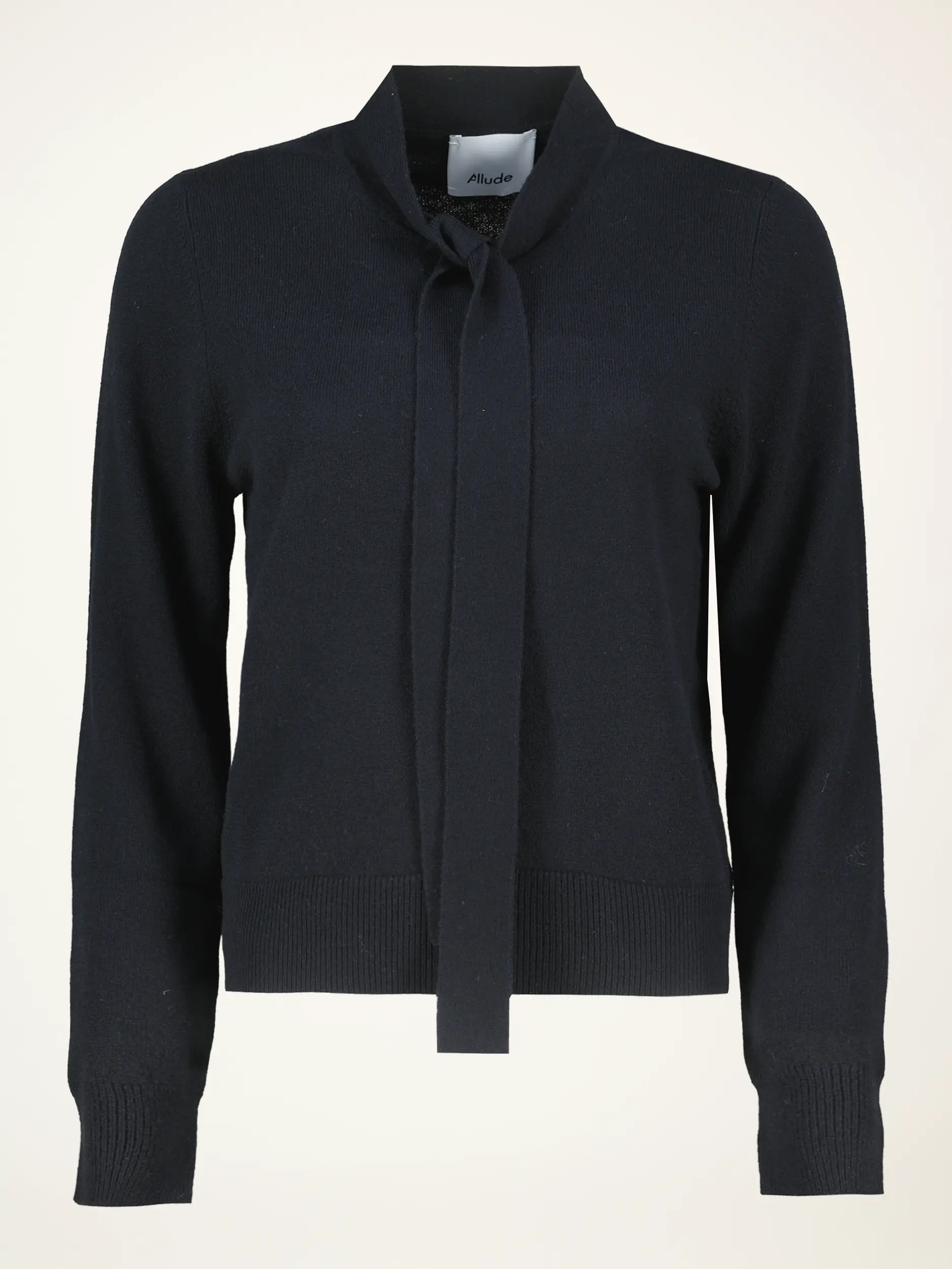 Pullover aus Wolle mit Schluppe langarm - Artikelansicht - Farbe: Schwarz