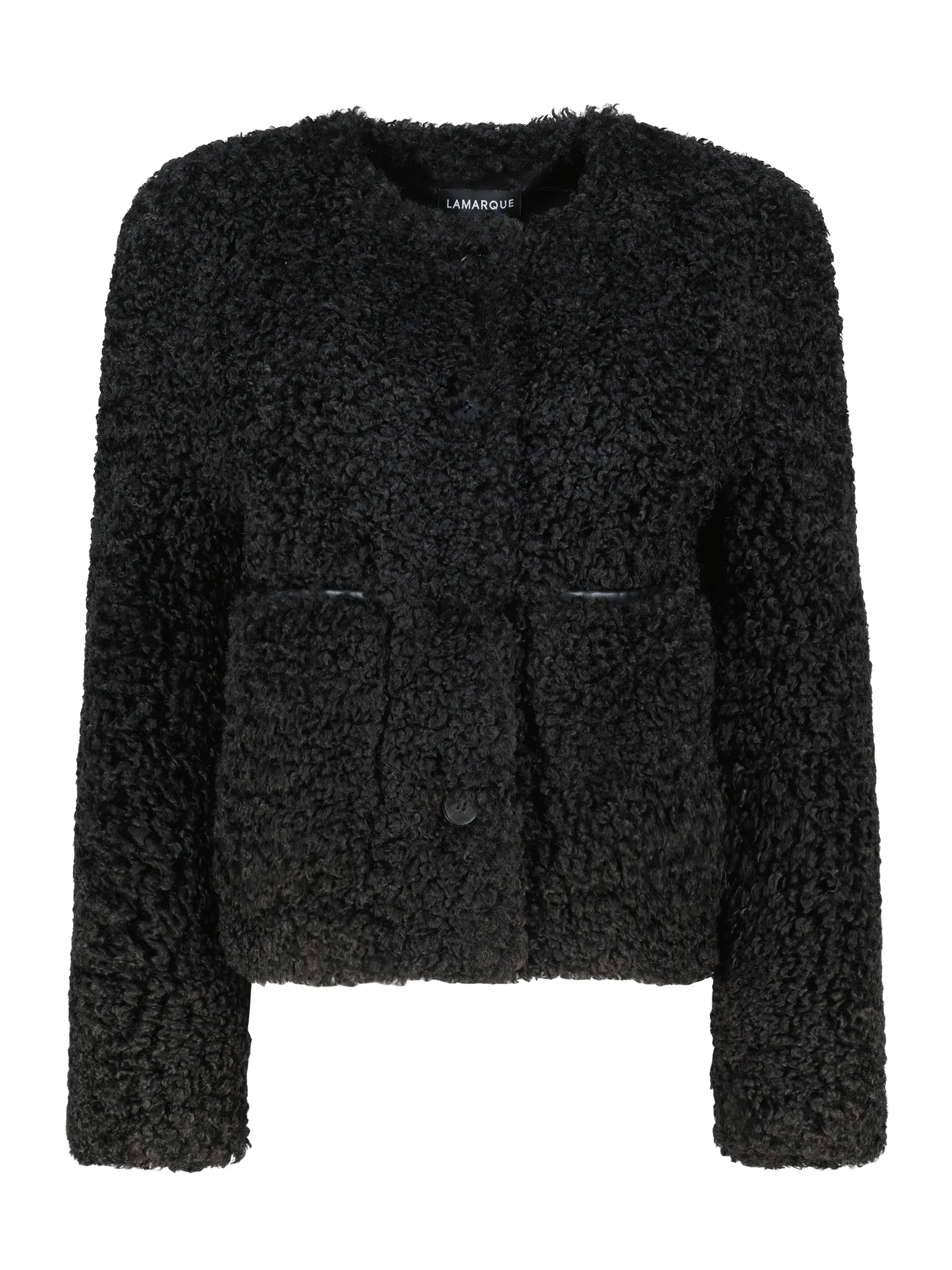 Teddyjacke 'Emilia' - Artikel Vorderseite - Farbe: Schwarz