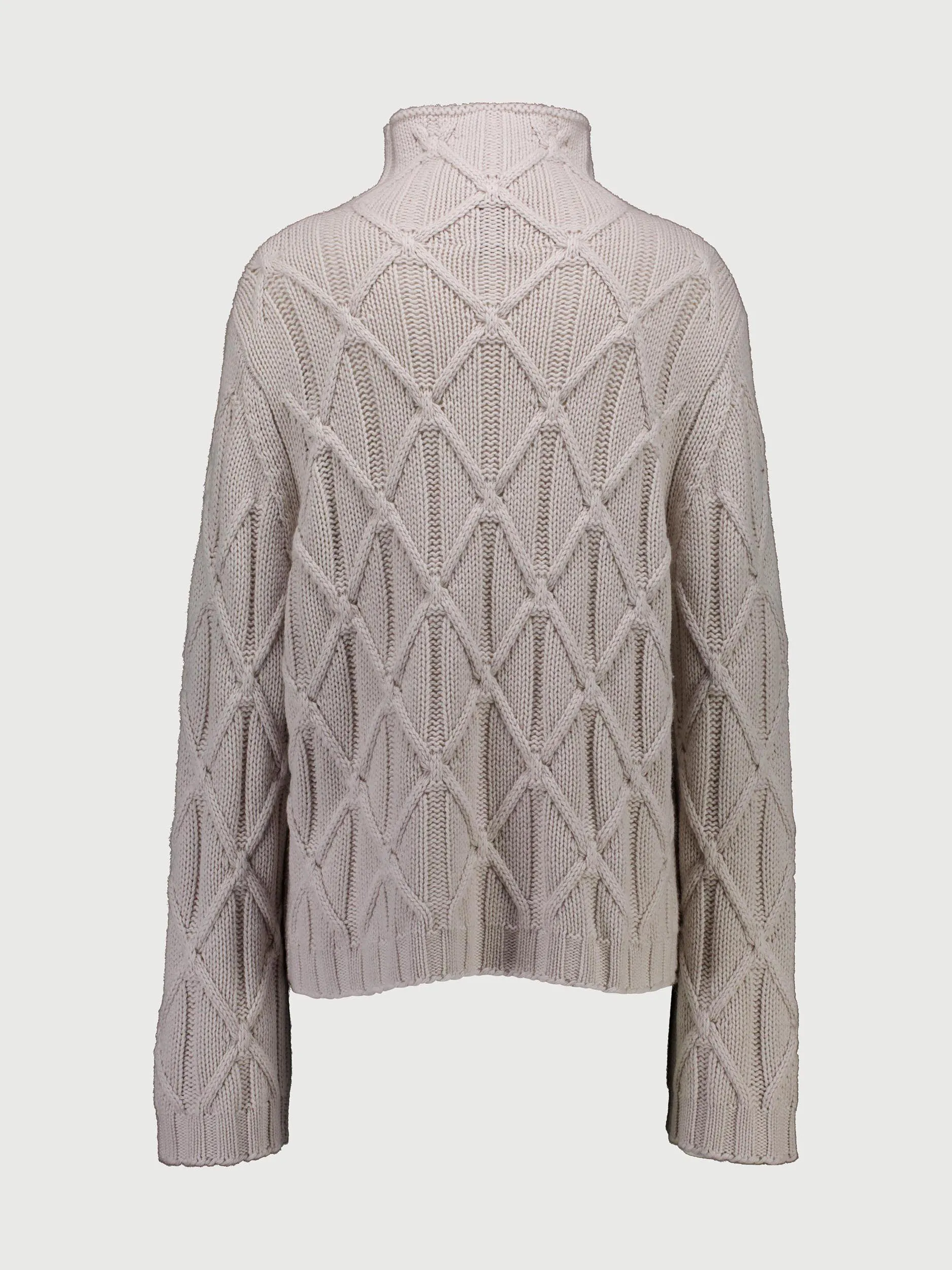 Pullover aus Kaschmir-Mix - Artikel Rückseite - Farbe: Beige