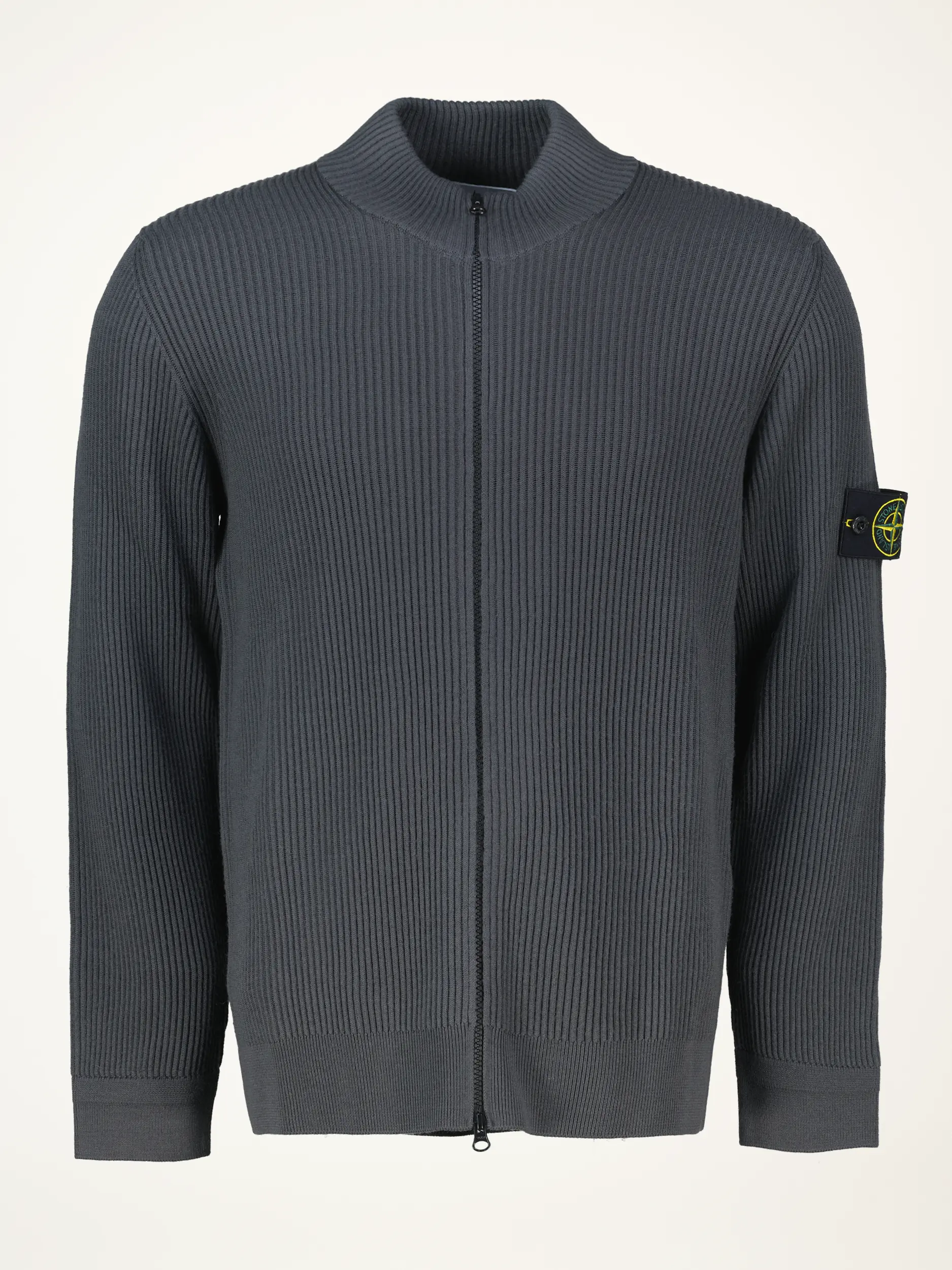 Strickjacke aus Schurwolle langarm - Artikelansicht - Farbe: Grau