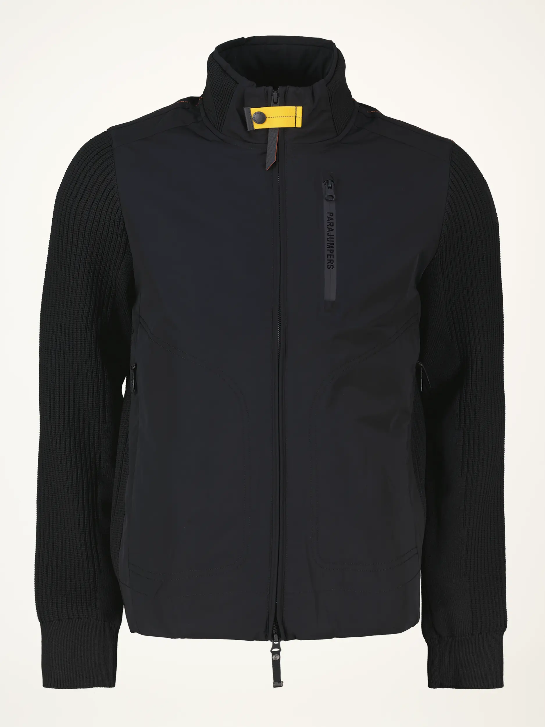 Strickjacke 'Zorba' aus Materialmix - Artikelansicht - Farbe: Schwarz
