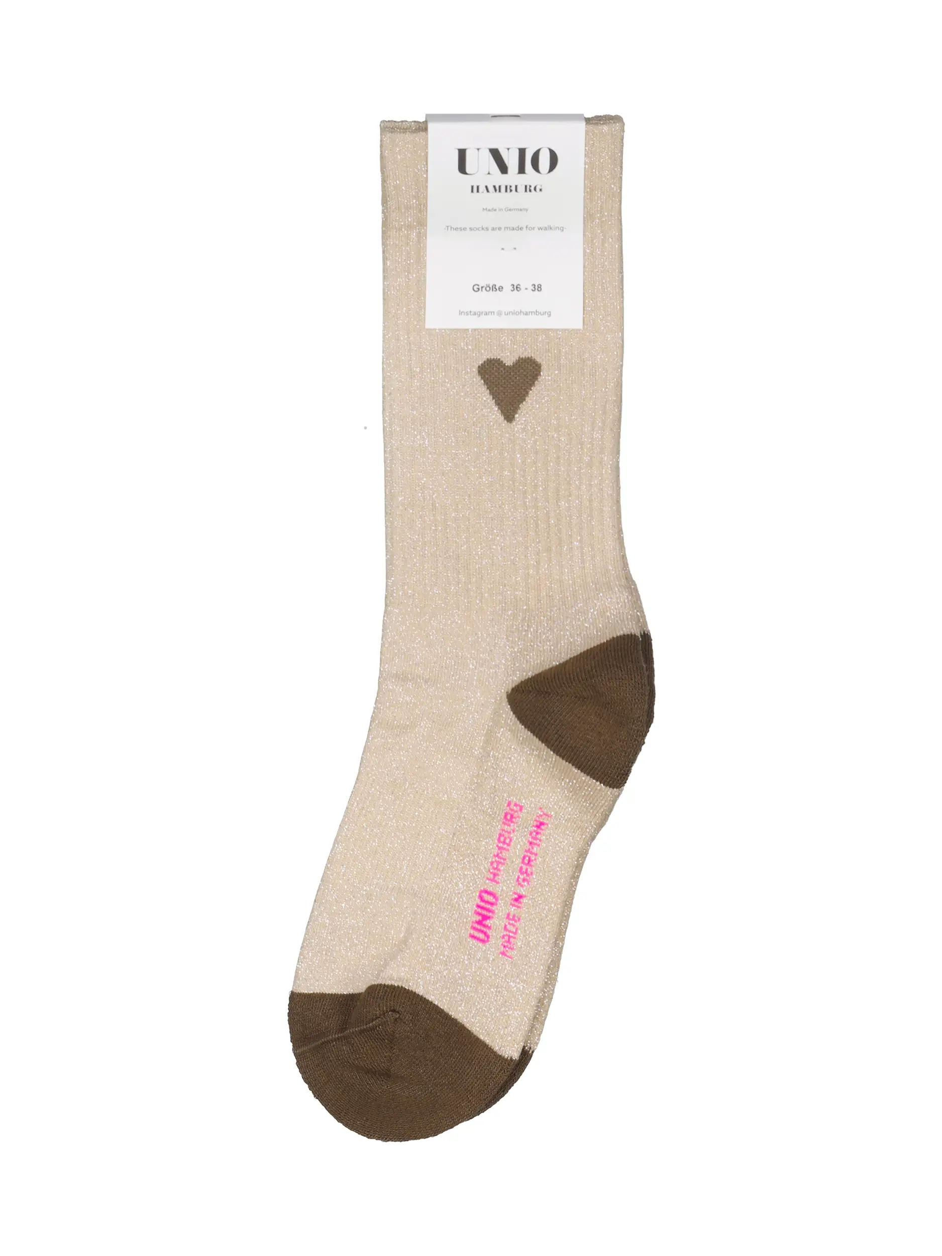 Socken 'Love' - Artikel Vorderseite - Farbe: Beige