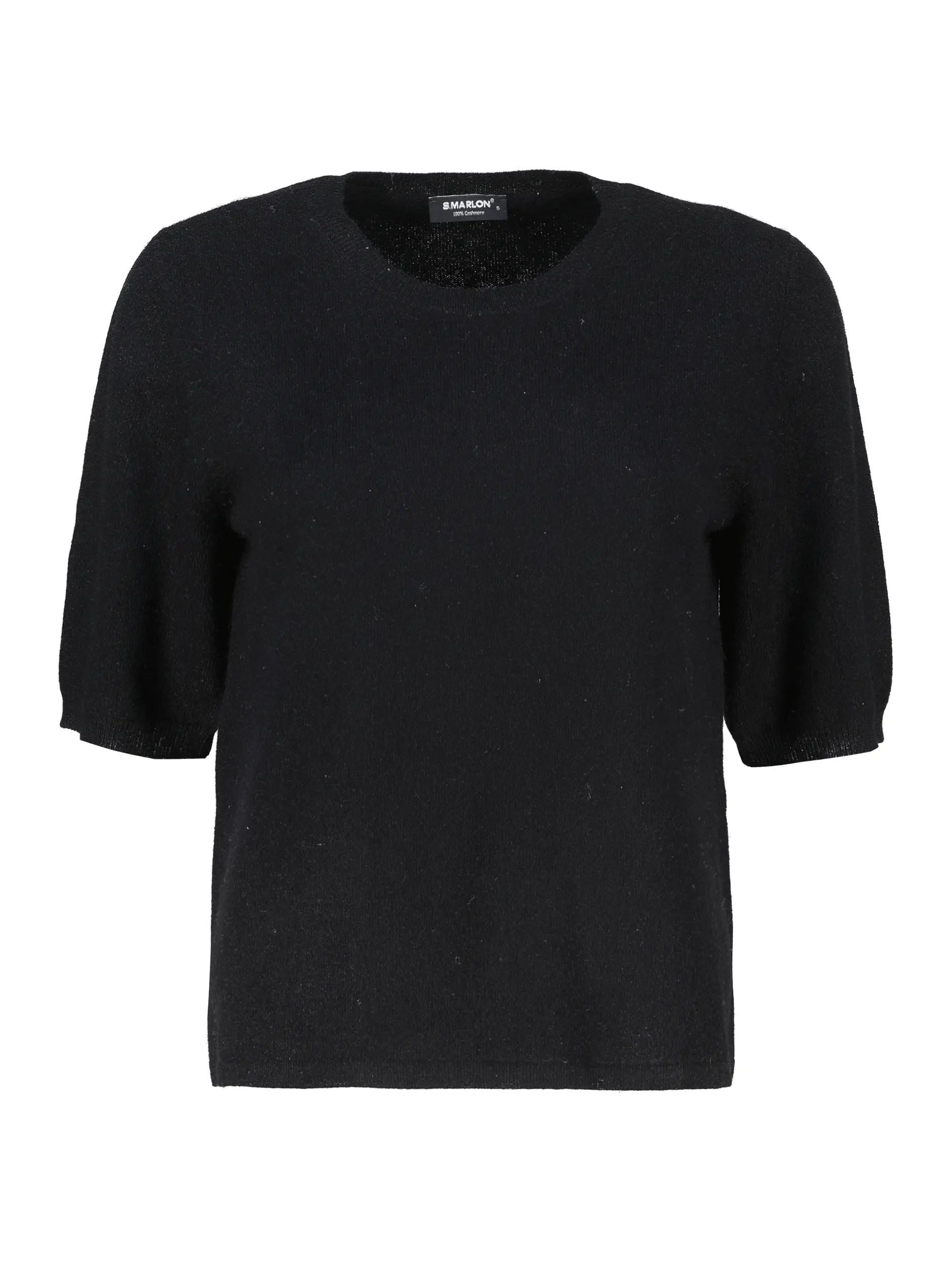 Pullover aus Kaschmir Kurzarm - Artikel Vorderseite - Farbe: Schwarz