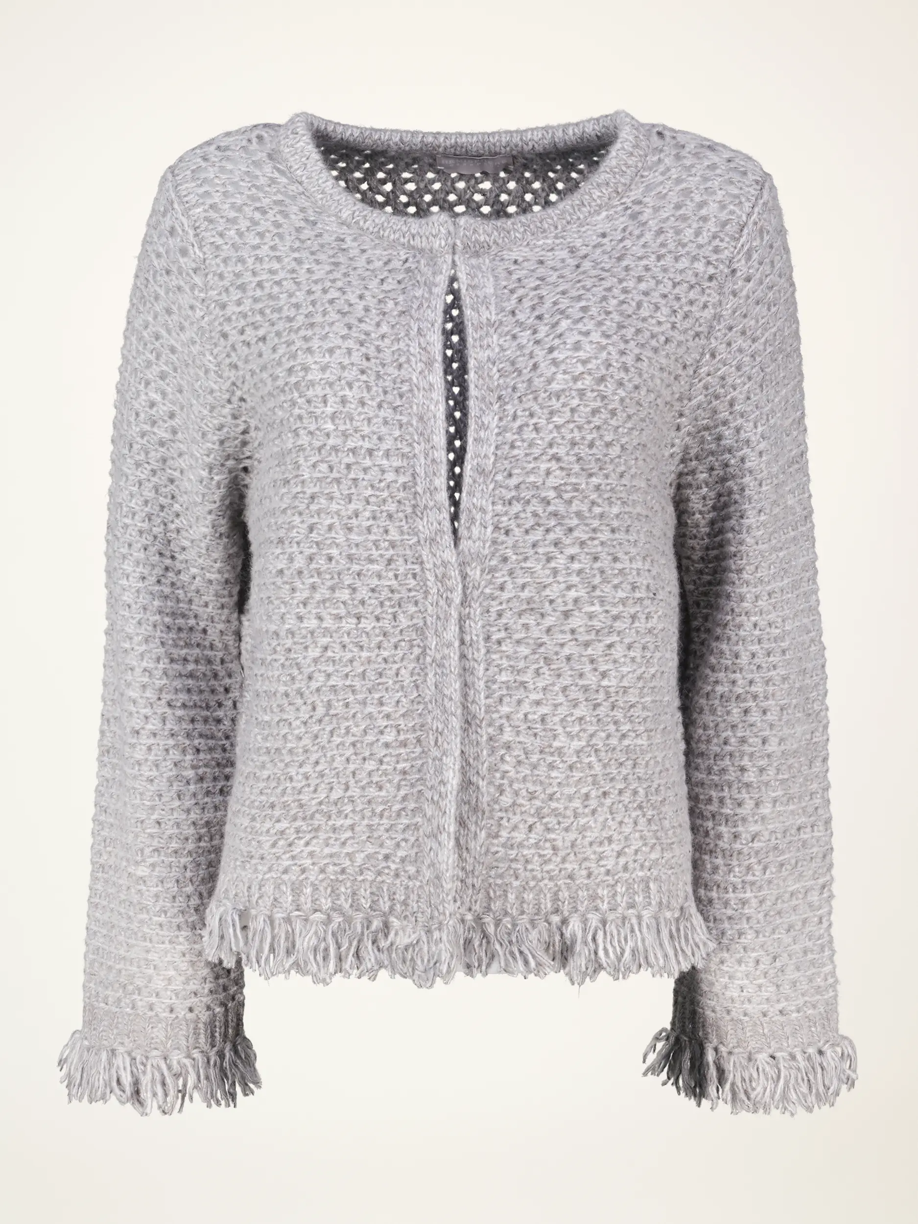 Strickjacke aus Kaschmir-Mix - Artikelansicht - Farbe: Grau