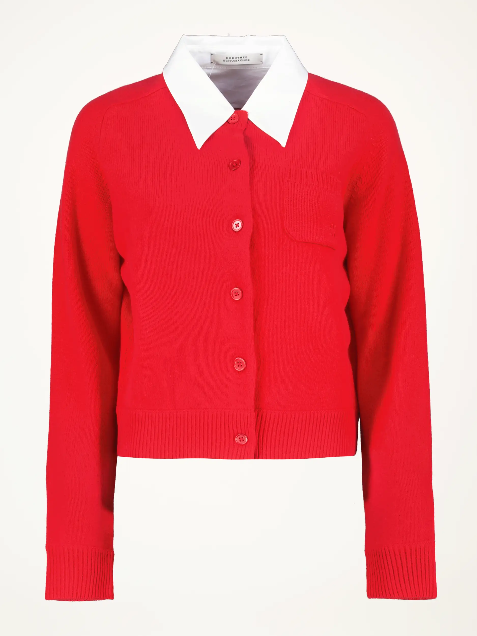 Strickjacke 'Elegant Statements' aus Wolle - Artikelansicht - Farbe: Rot