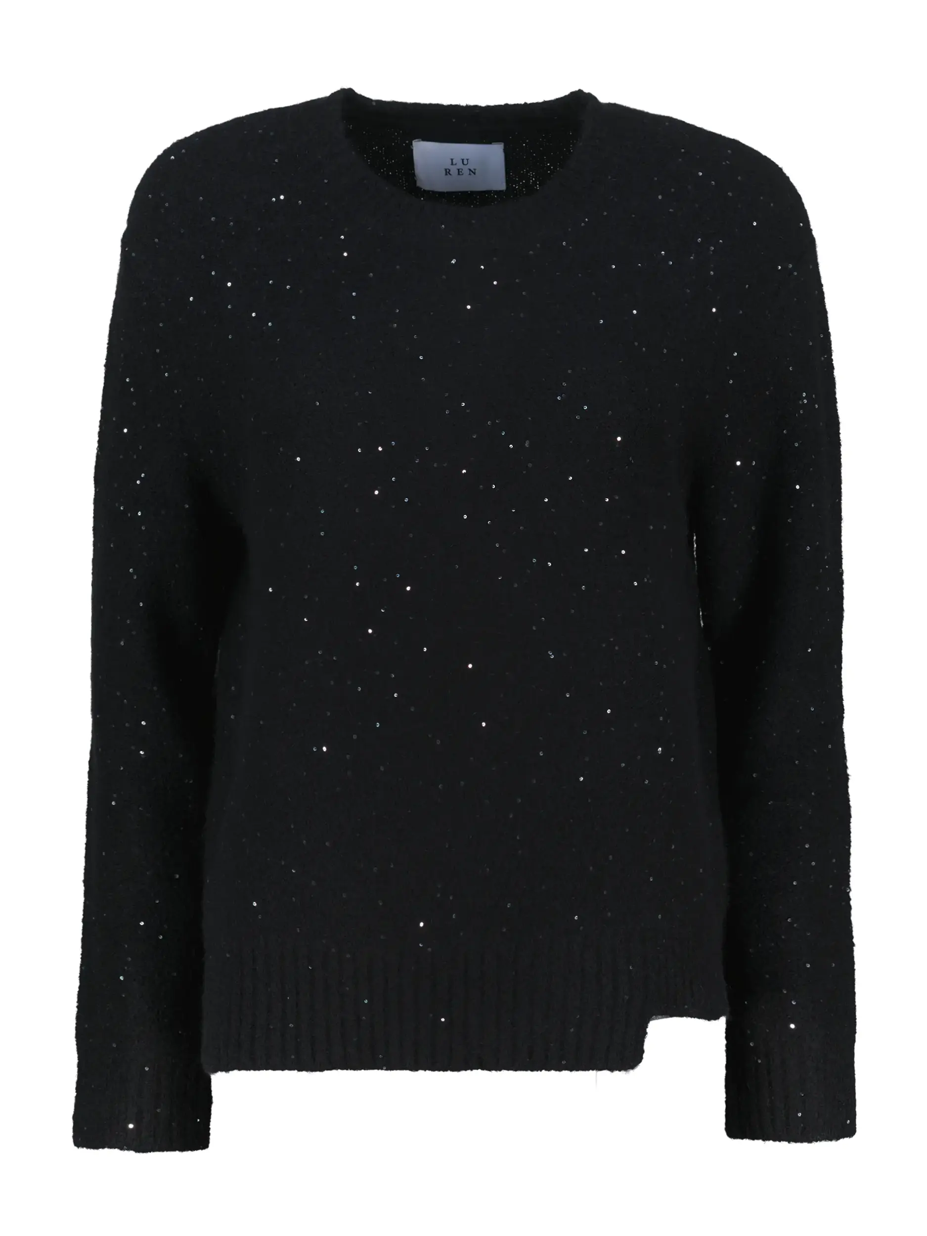 Pullover 'Belet' aus Kaschmir mit Glitzerpailletten langarm - Artikel Vorderseite
