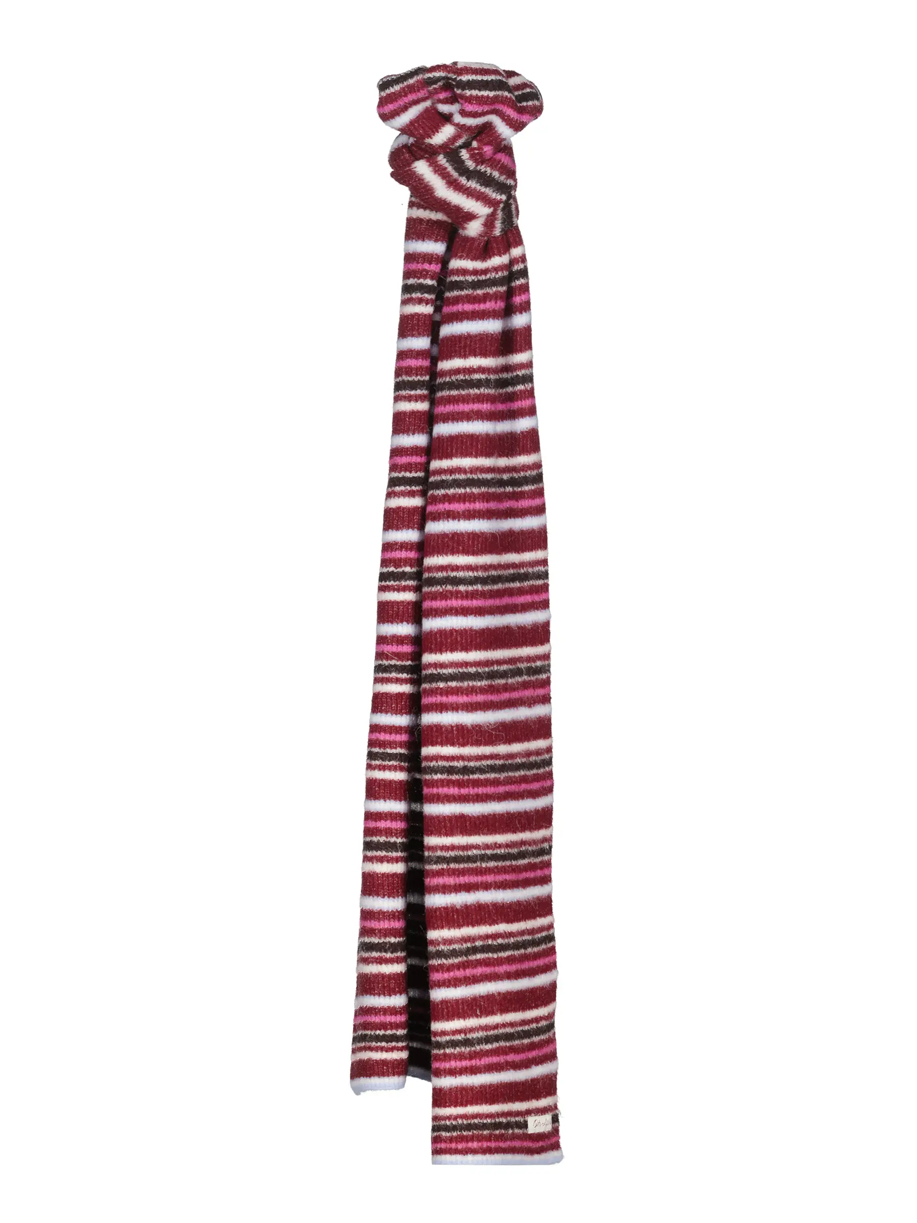 Gestreifter Schal 'Beauscarf' - Artikel Vorderseite - Farbe: Rot