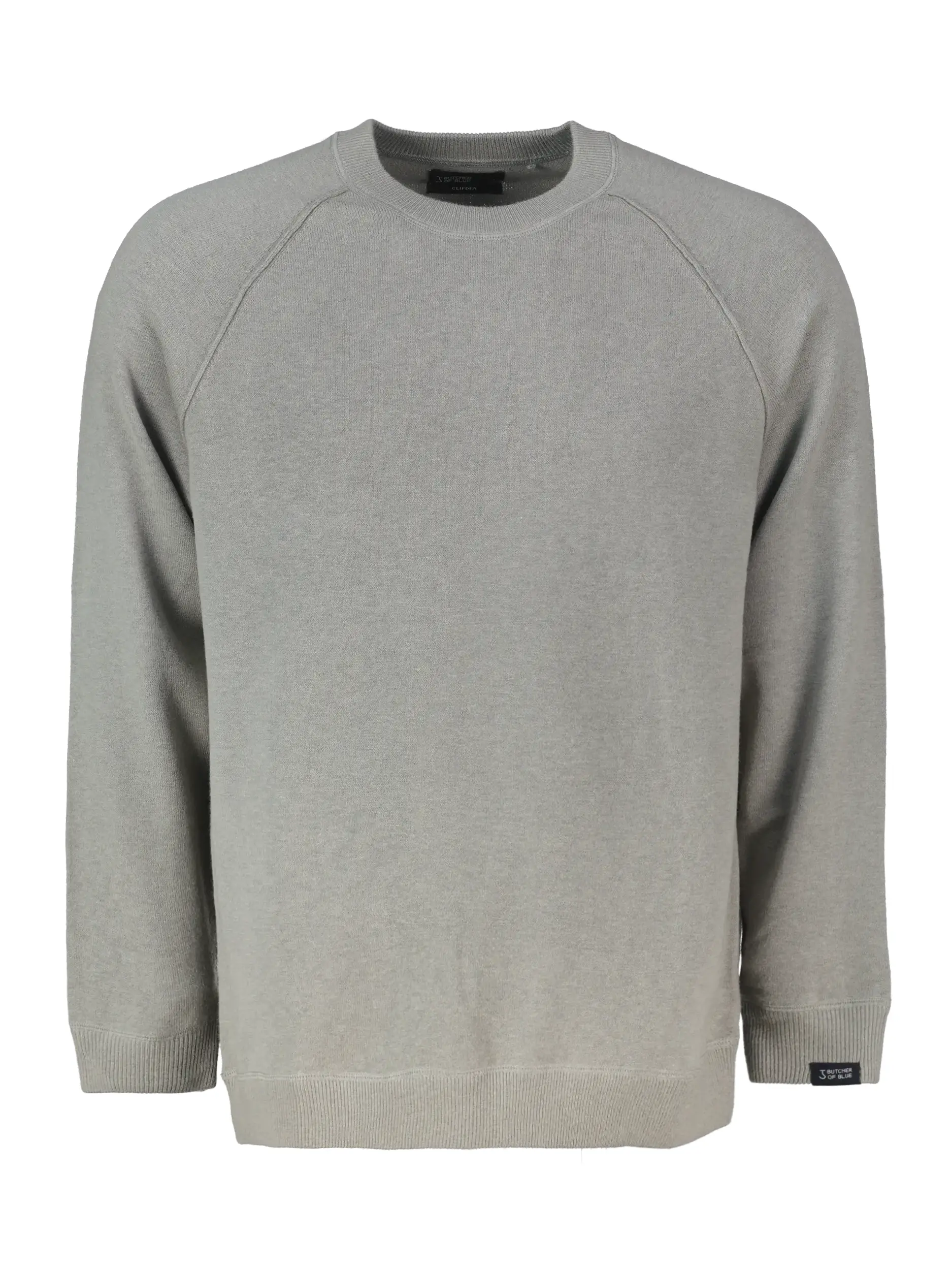 Pullover 'Clifden' aus Woll-Mix langarm - Artikel Vorderseite - Farbe: Grün