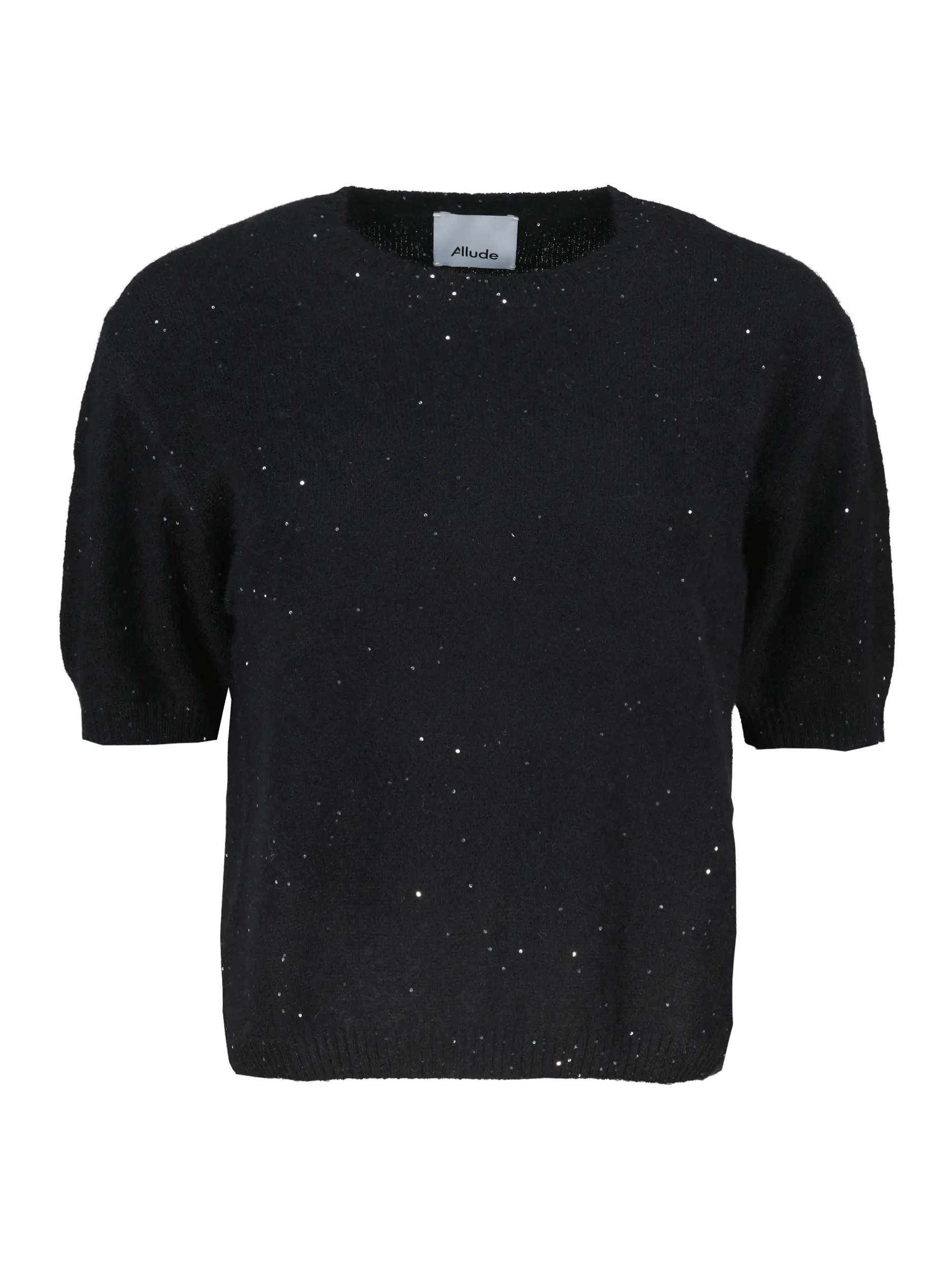 Pullover aus Kaschmir kurzarm - Artikel Vorderseite - Farbe: Schwarz