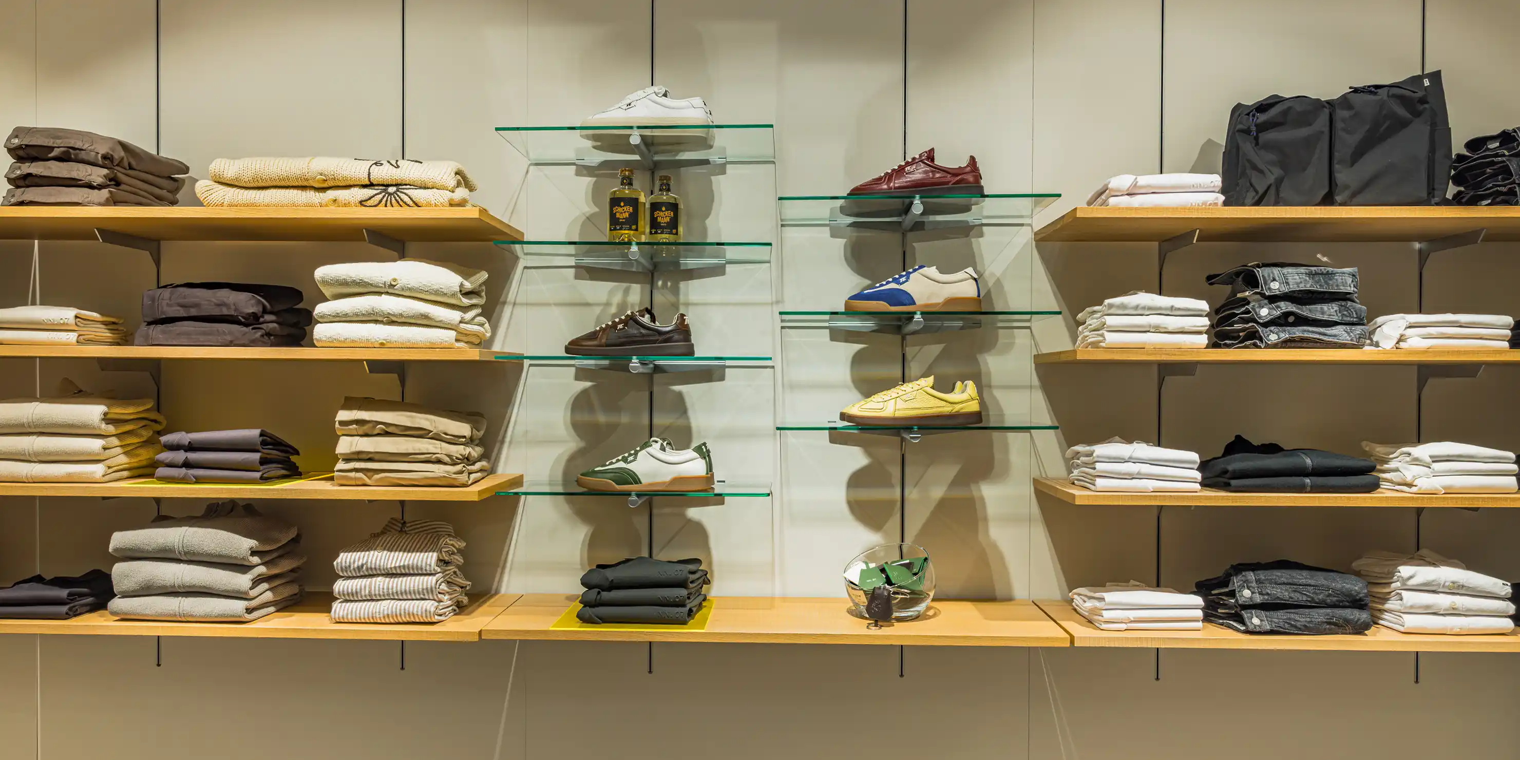 Hier ist das Obergeschoss der Herrenabteilung zu sehen