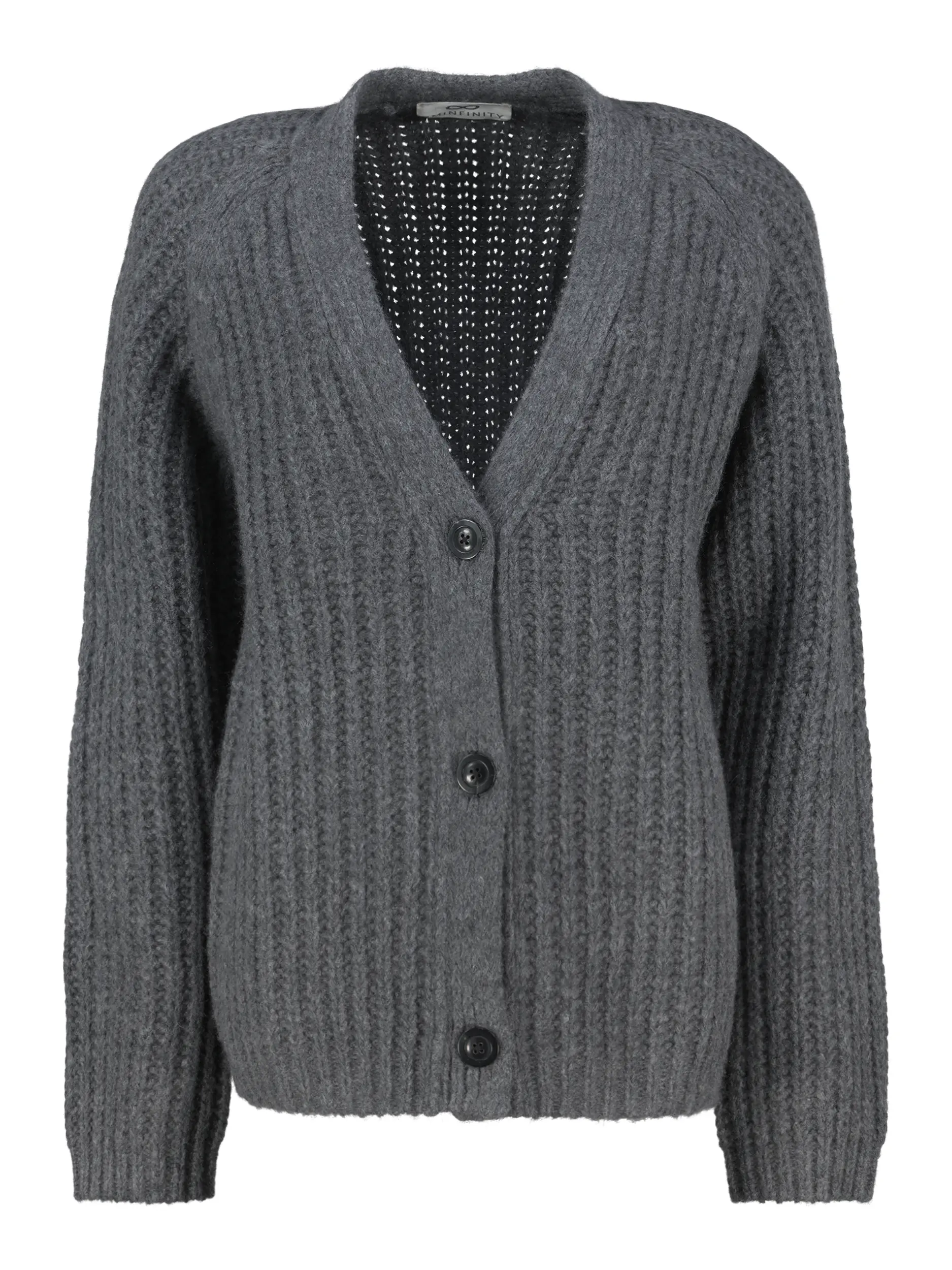 Strickjacke aus Kaschmir - Artikel Vorderseite - Farbe: Grau